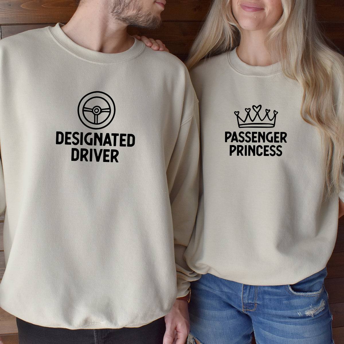 Designated Driver x Passenger Princess Matching Hoodies For Couples