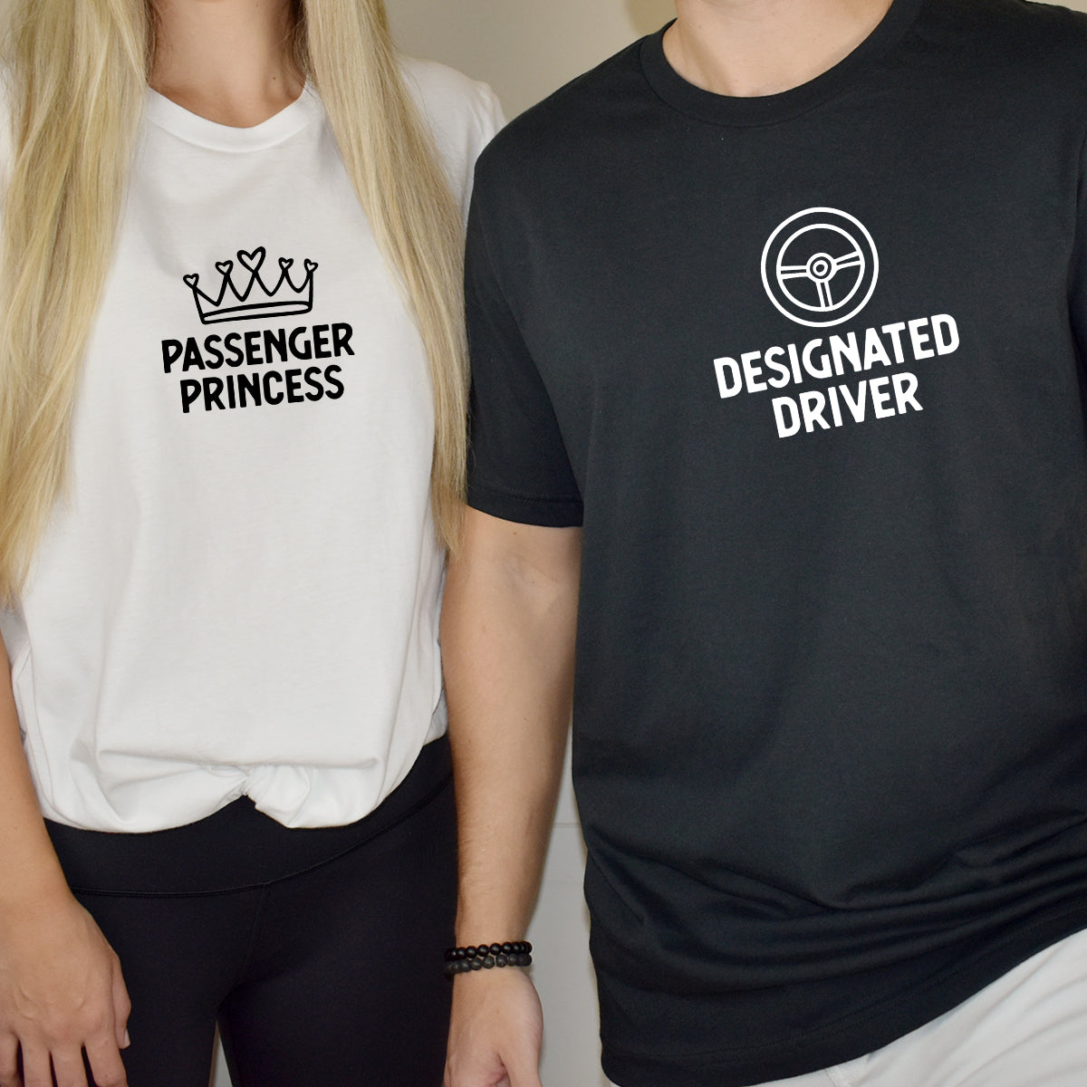 Designated Driver x Passenger Princess Matching T-Shirts For Couples