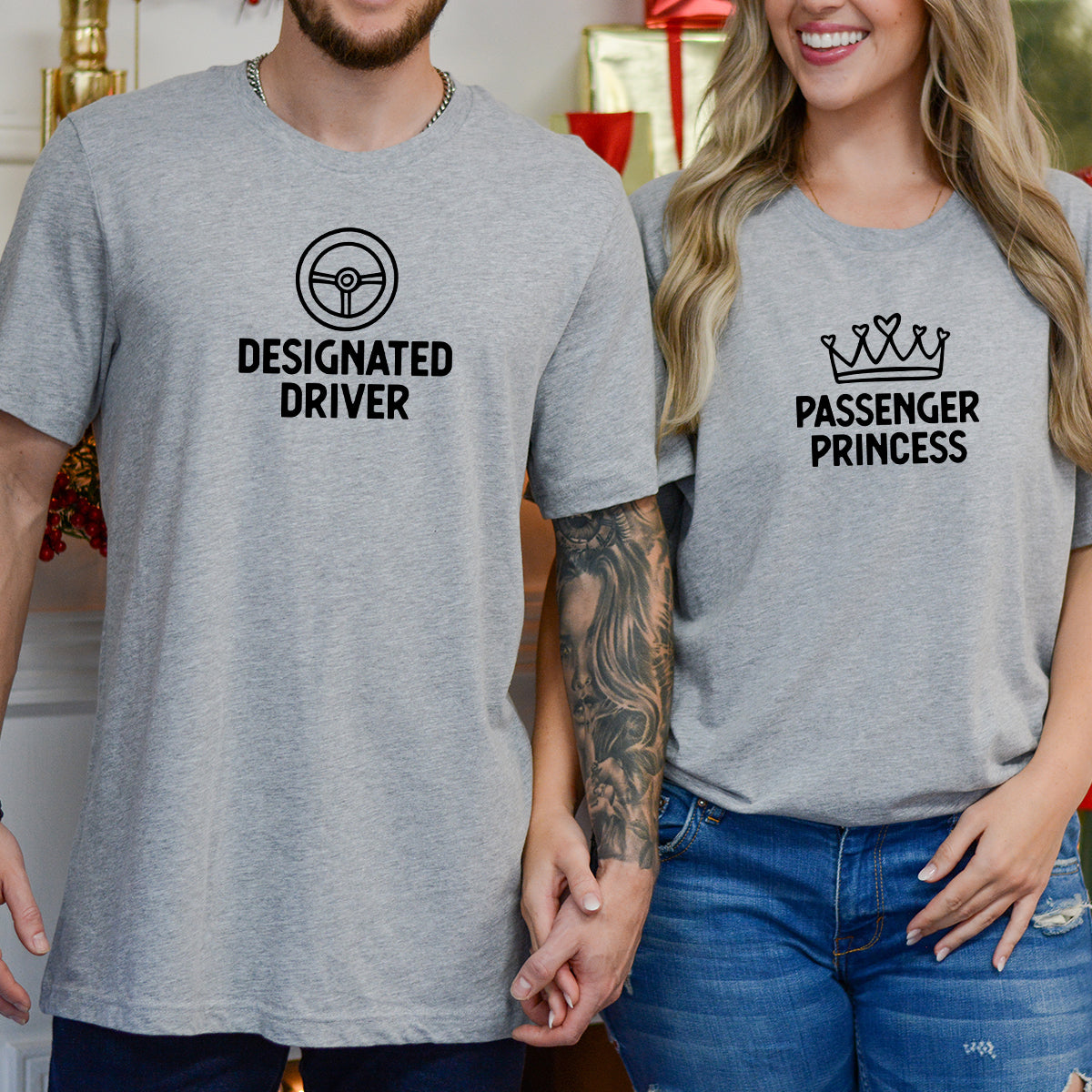 Designated Driver x Passenger Princess Matching T-Shirts For Couples