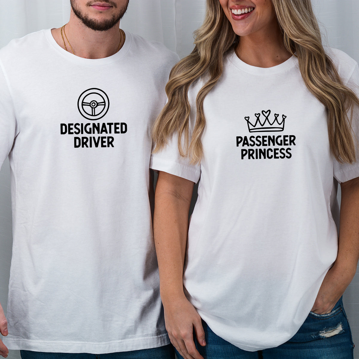 Designated Driver x Passenger Princess Matching T-Shirts For Couples