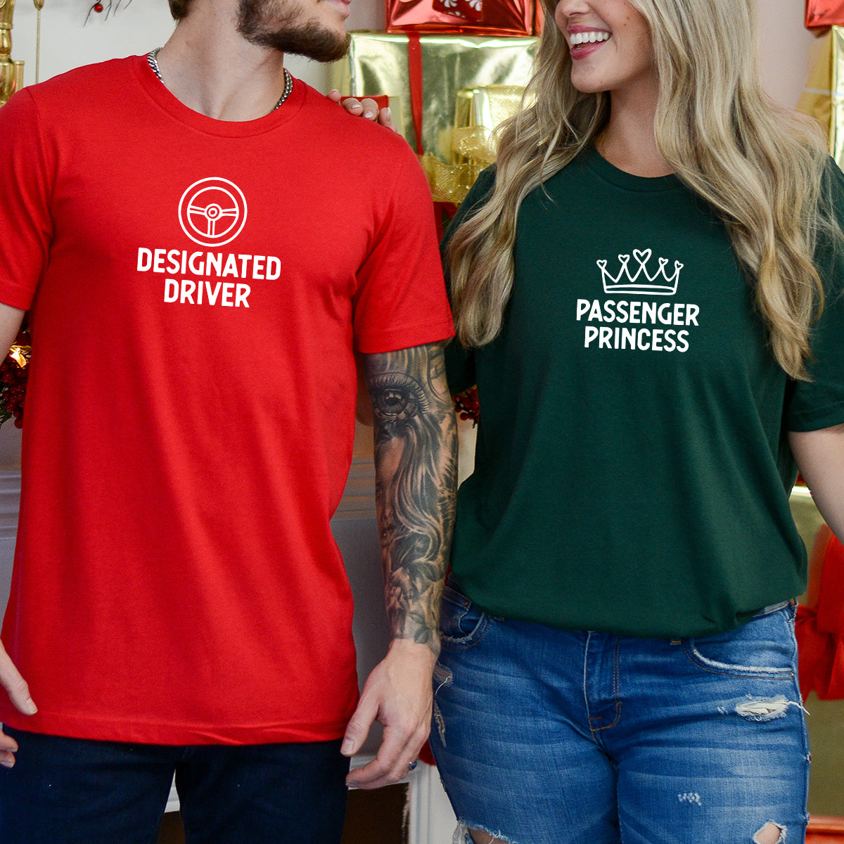 Designated Driver x Passenger Princess Matching T-Shirts For Couples