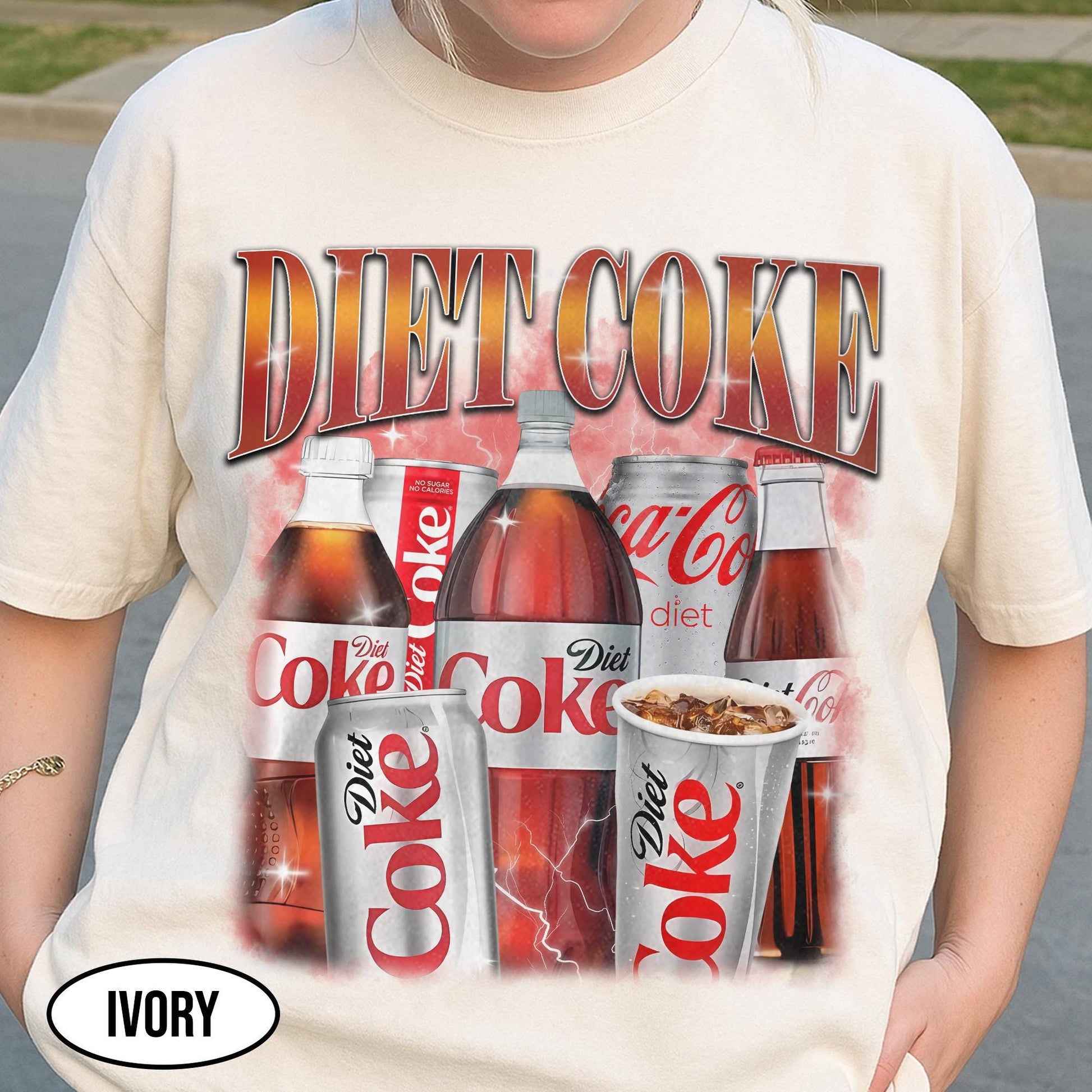 Vintage Soda Bootleg Graphic T-Shirt - Retro Diet Coke Soft Drink Parody Tee