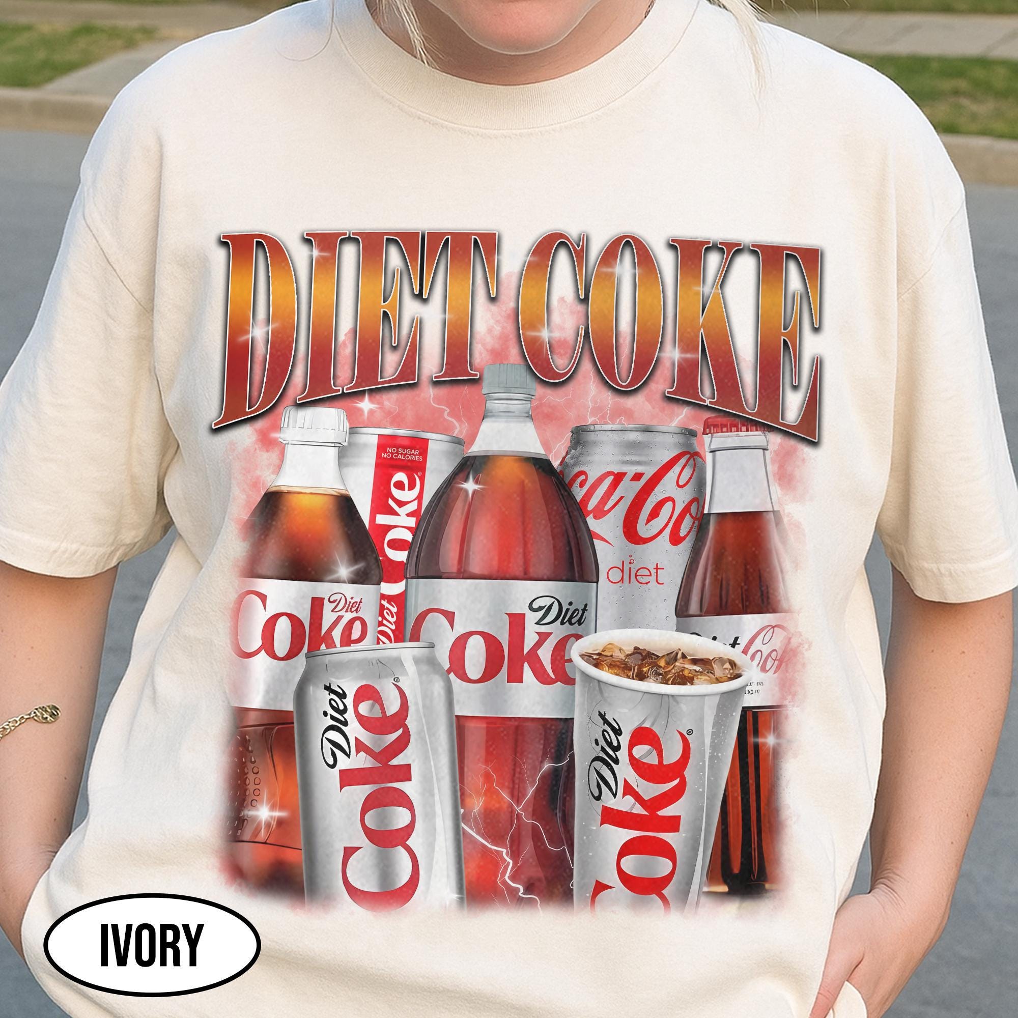 Vintage Soda Bootleg Graphic T-Shirt - Retro Diet Coke Soft Drink Parody Tee