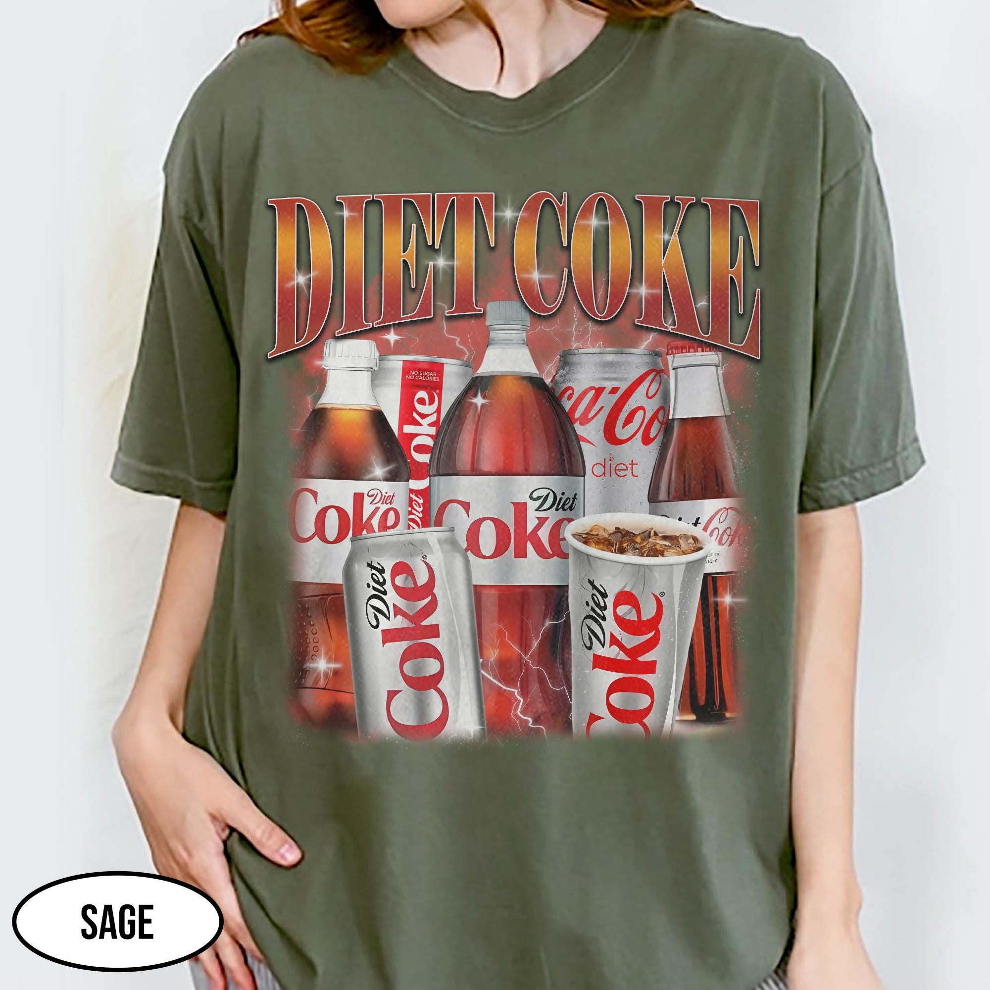 Vintage Soda Bootleg Graphic T-Shirt - Retro Diet Coke Soft Drink Parody Tee