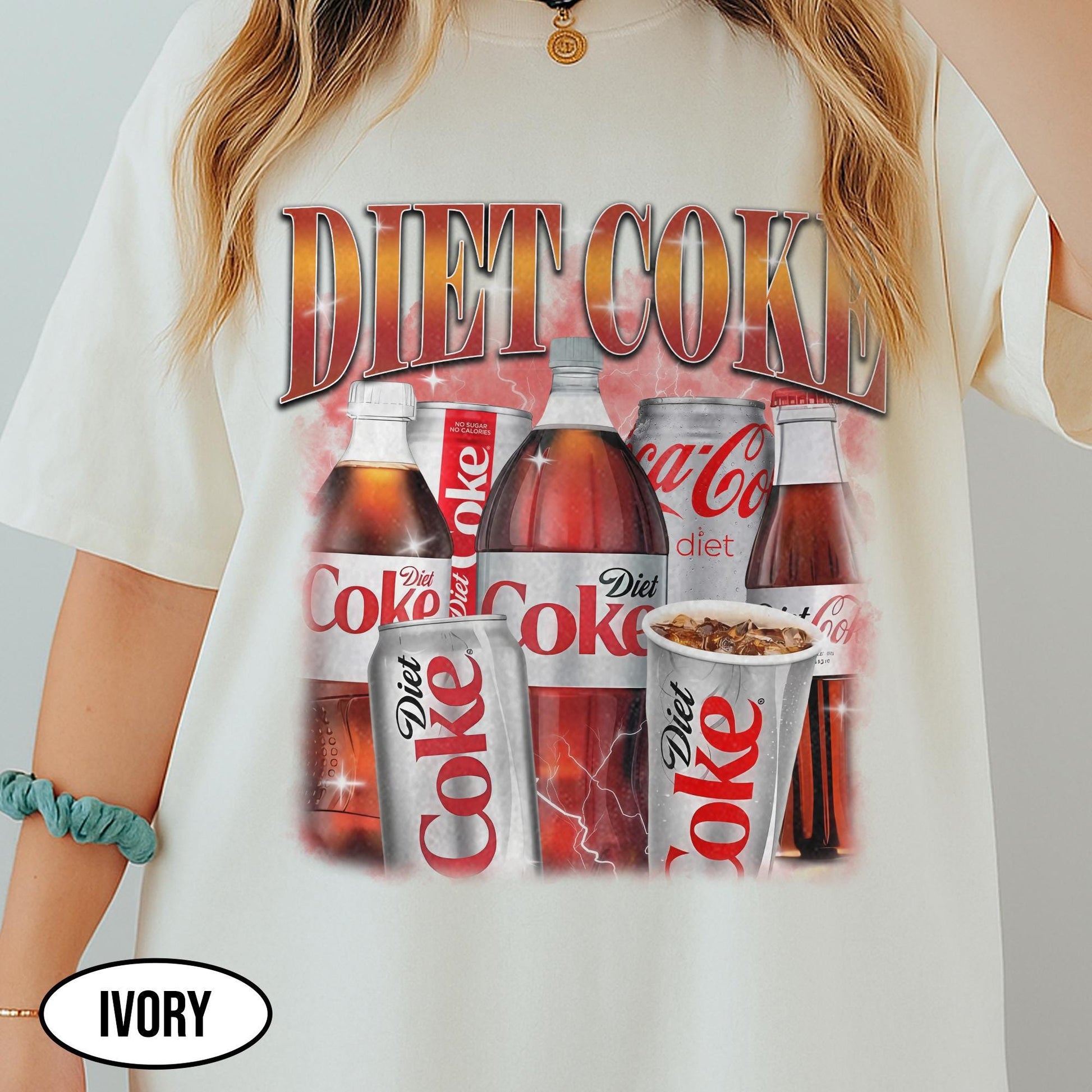 Vintage Soda Bootleg Graphic T-Shirt - Retro Diet Coke Soft Drink Parody Tee