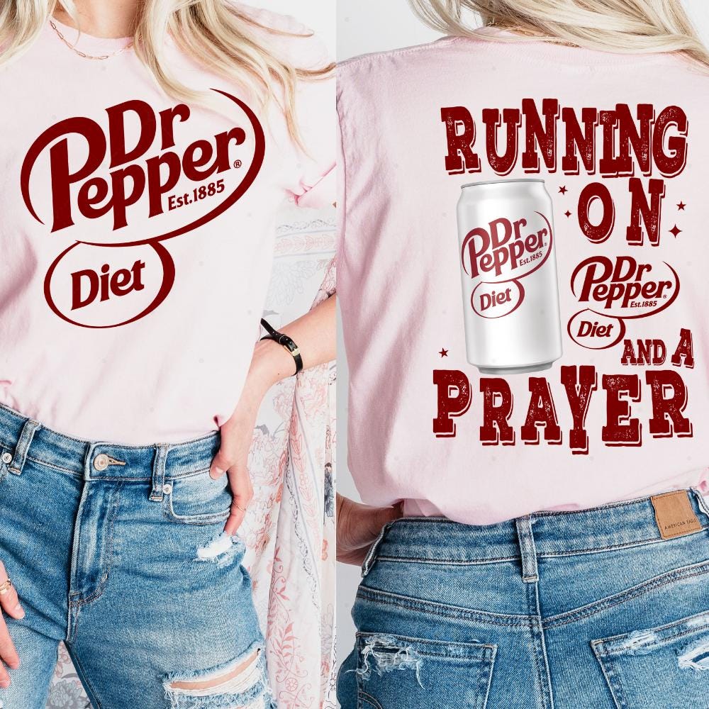 Diet Dr Pepper Shirt – Soda Lover Tee – Retro Soda Logo Graphic Shirt