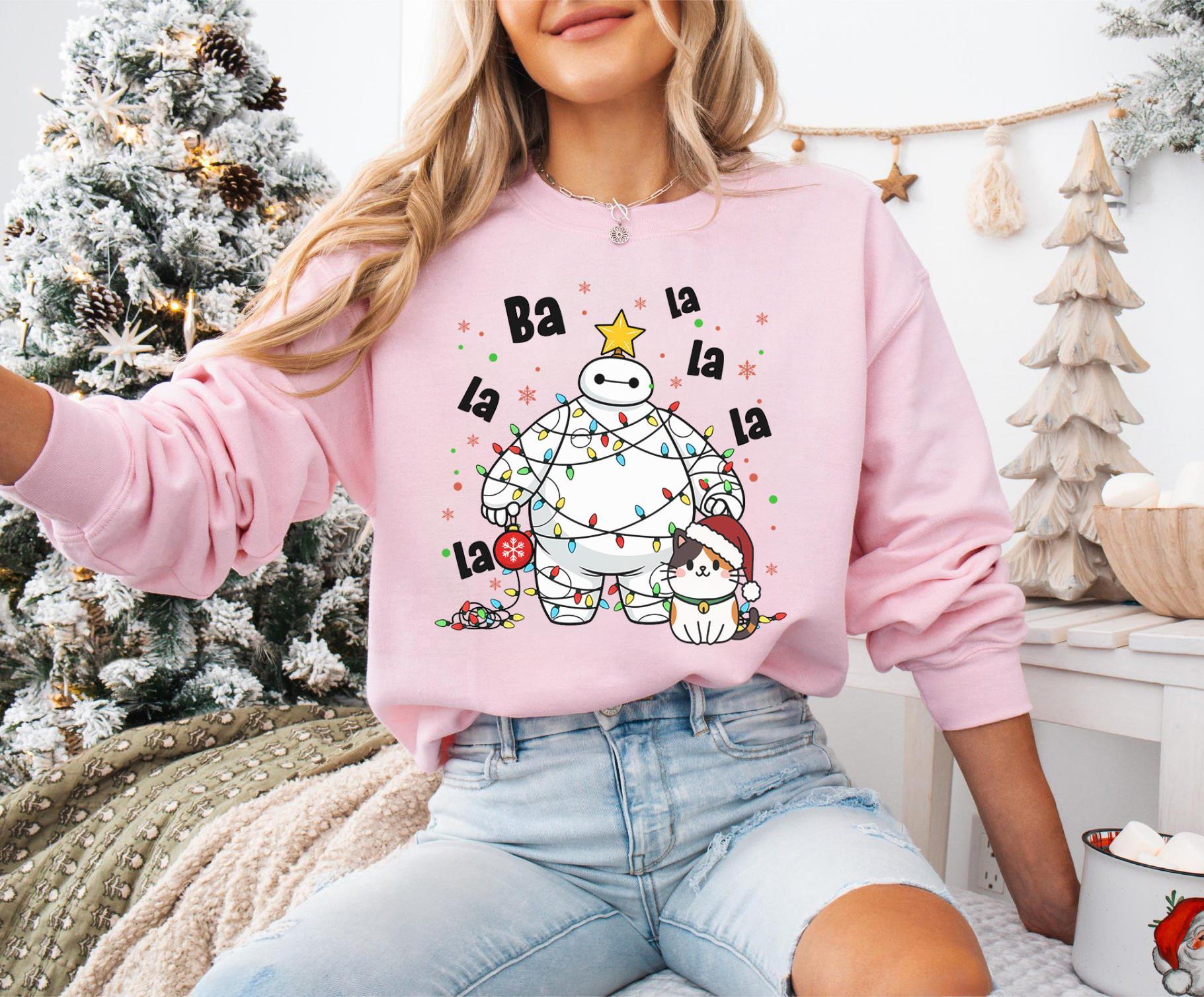 Baymax Big Hero Christmas Shirt – Ba La La La La Holiday Tee – Funny Cat Xmas Gift