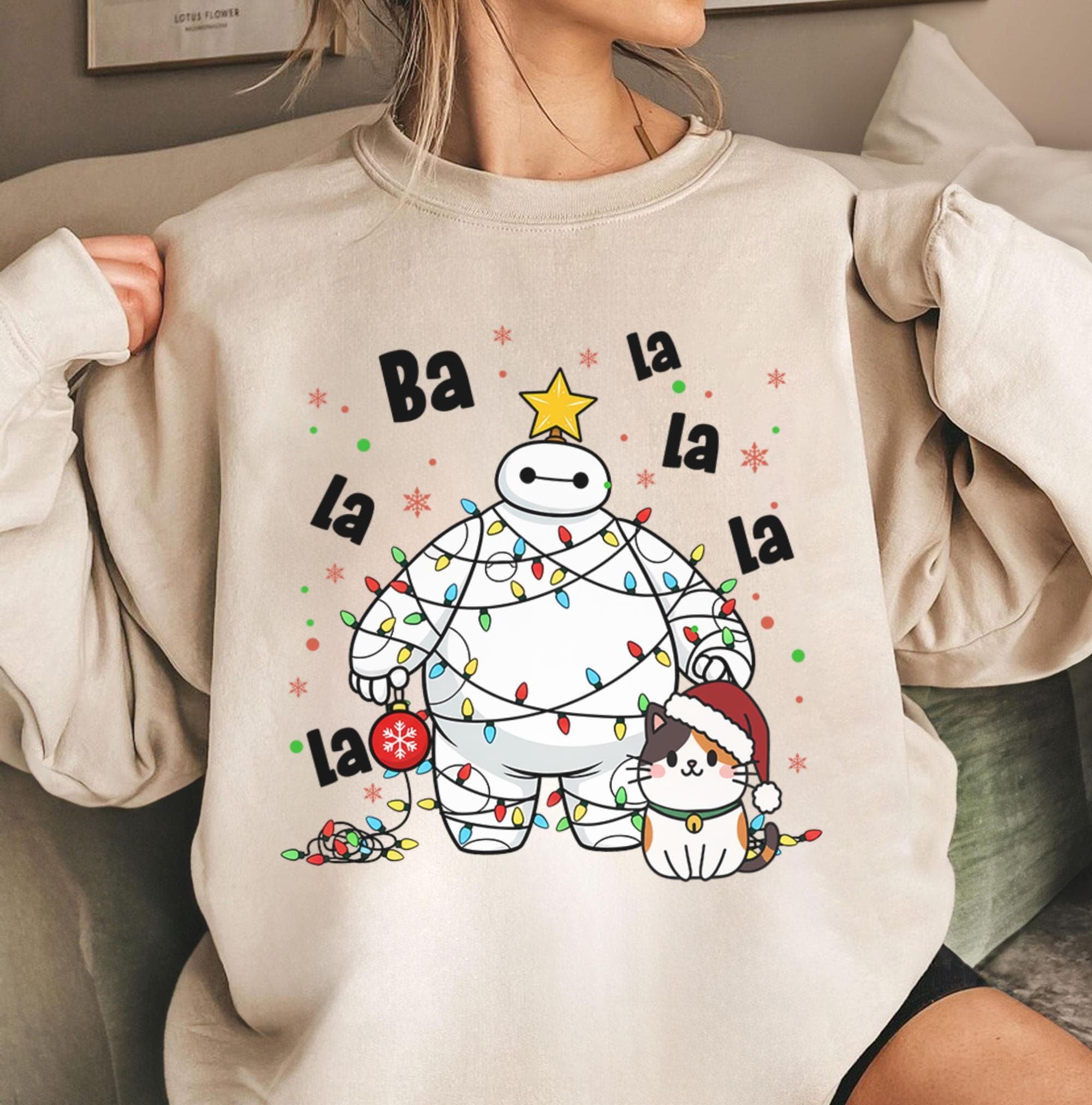 Baymax Big Hero Christmas Shirt – Ba La La La La Holiday Tee – Funny Cat Xmas Gift