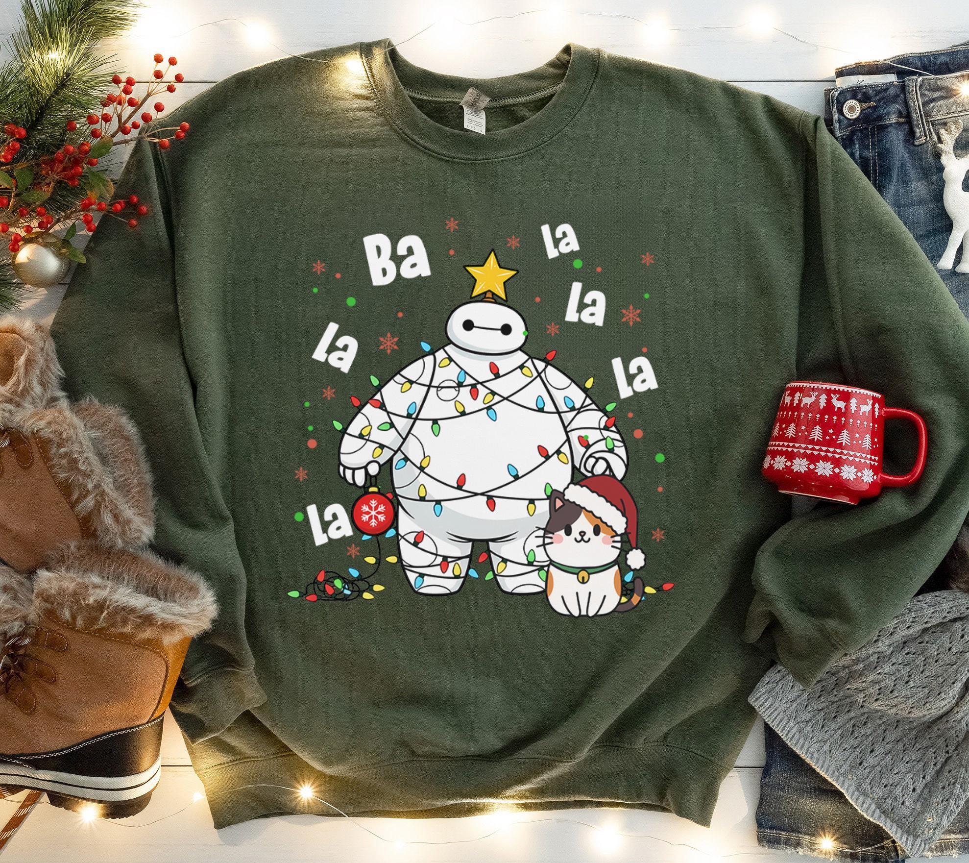 Baymax Big Hero Christmas Shirt – Ba La La La La Holiday Tee – Funny Cat Xmas Gift