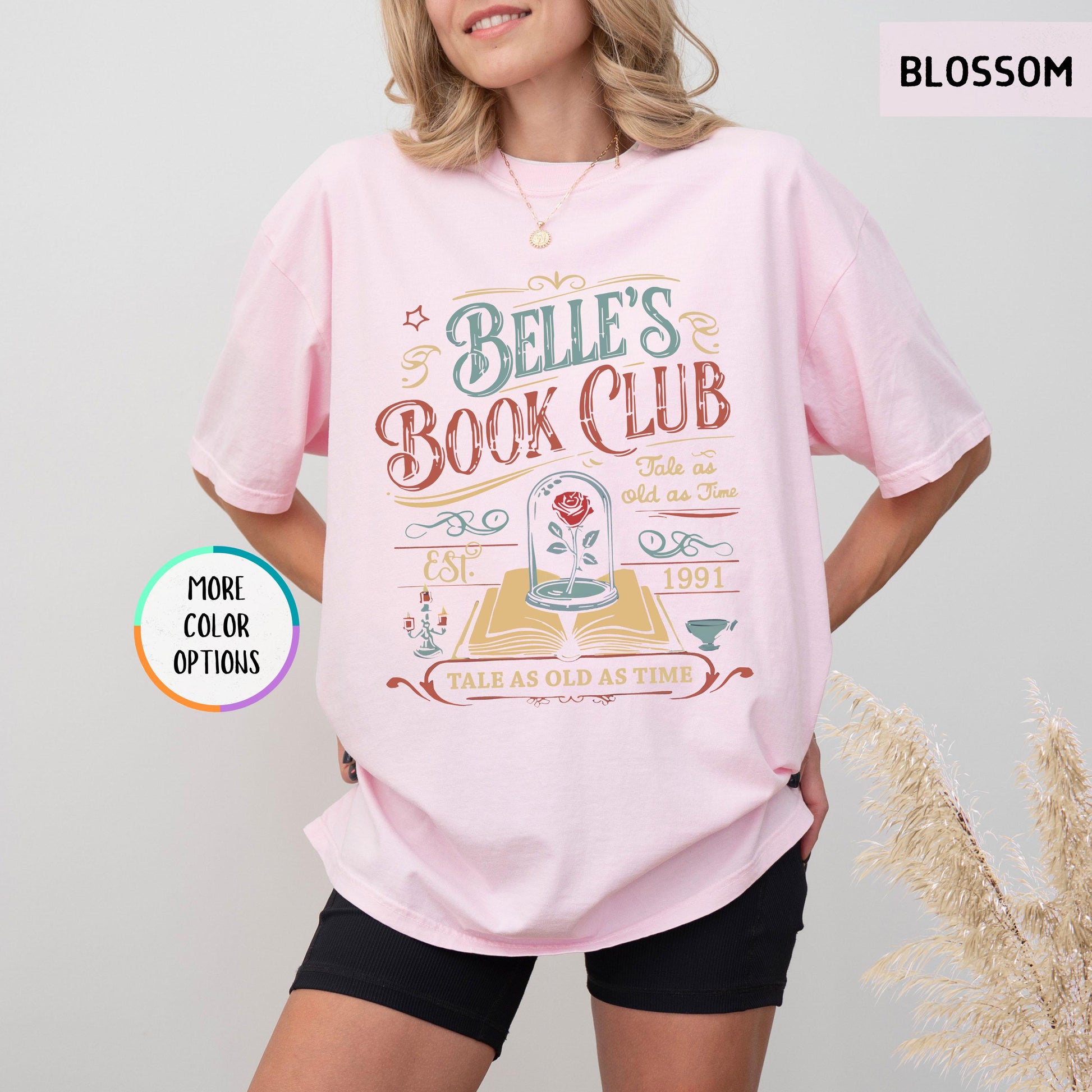 Belle Book Club Tee – Vintage Reading Shirt – Tale as Old as Time Book Lover Gift