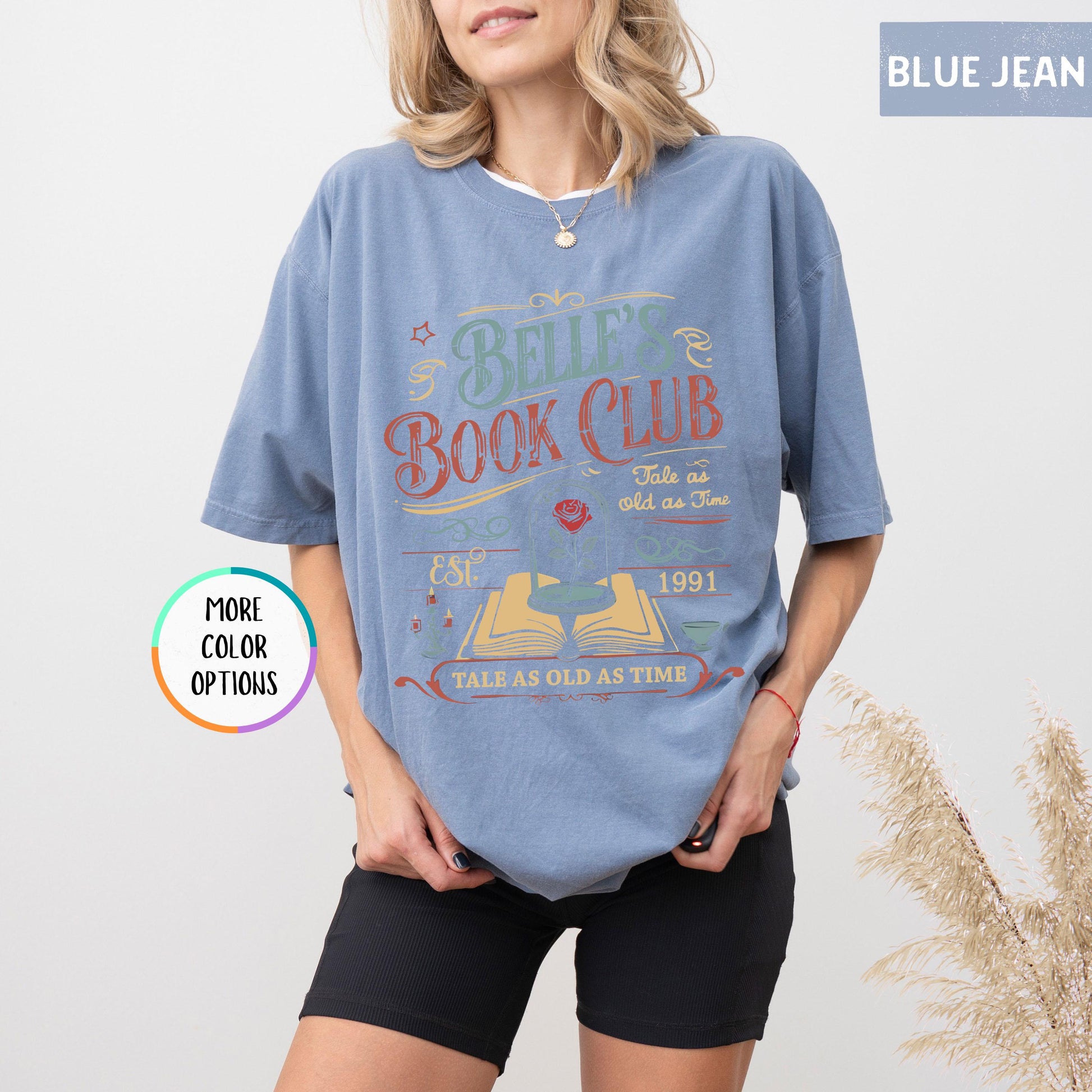 Belle Book Club Tee – Vintage Reading Shirt – Tale as Old as Time Book Lover Gift