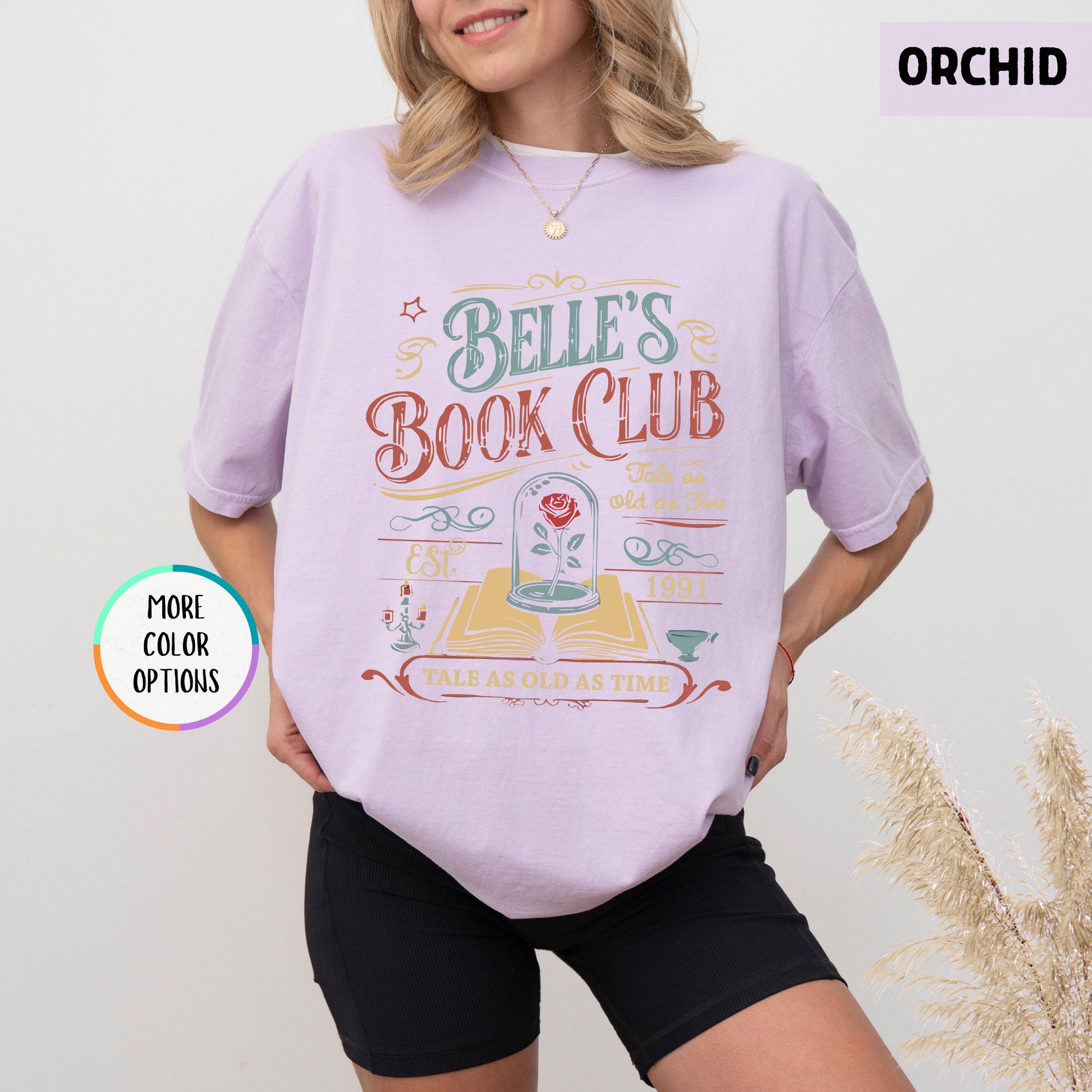 Belle Book Club Tee – Vintage Reading Shirt – Tale as Old as Time Book Lover Gift