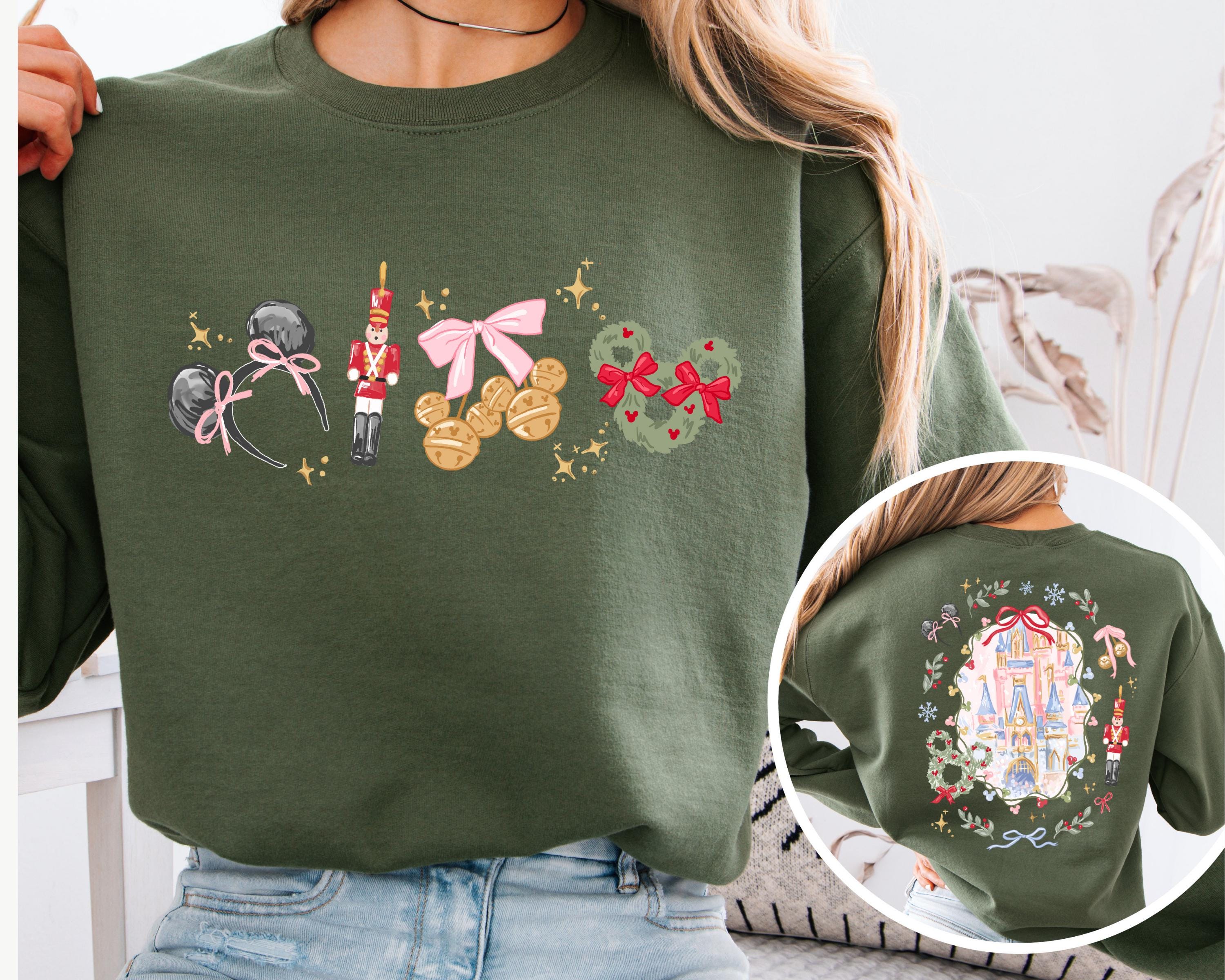 Coquette Bow Christmas Sweatshirt – Magic Castle Xmas Shirt – Cute Holiday Trip Sweater – Nutcracker Christmas Tee