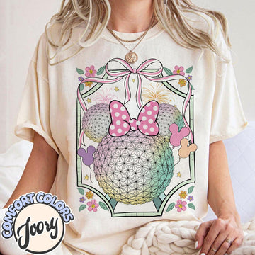 Disney Epcot Shirt – Retro Coquette Bow World Traveler Family Matching Tee