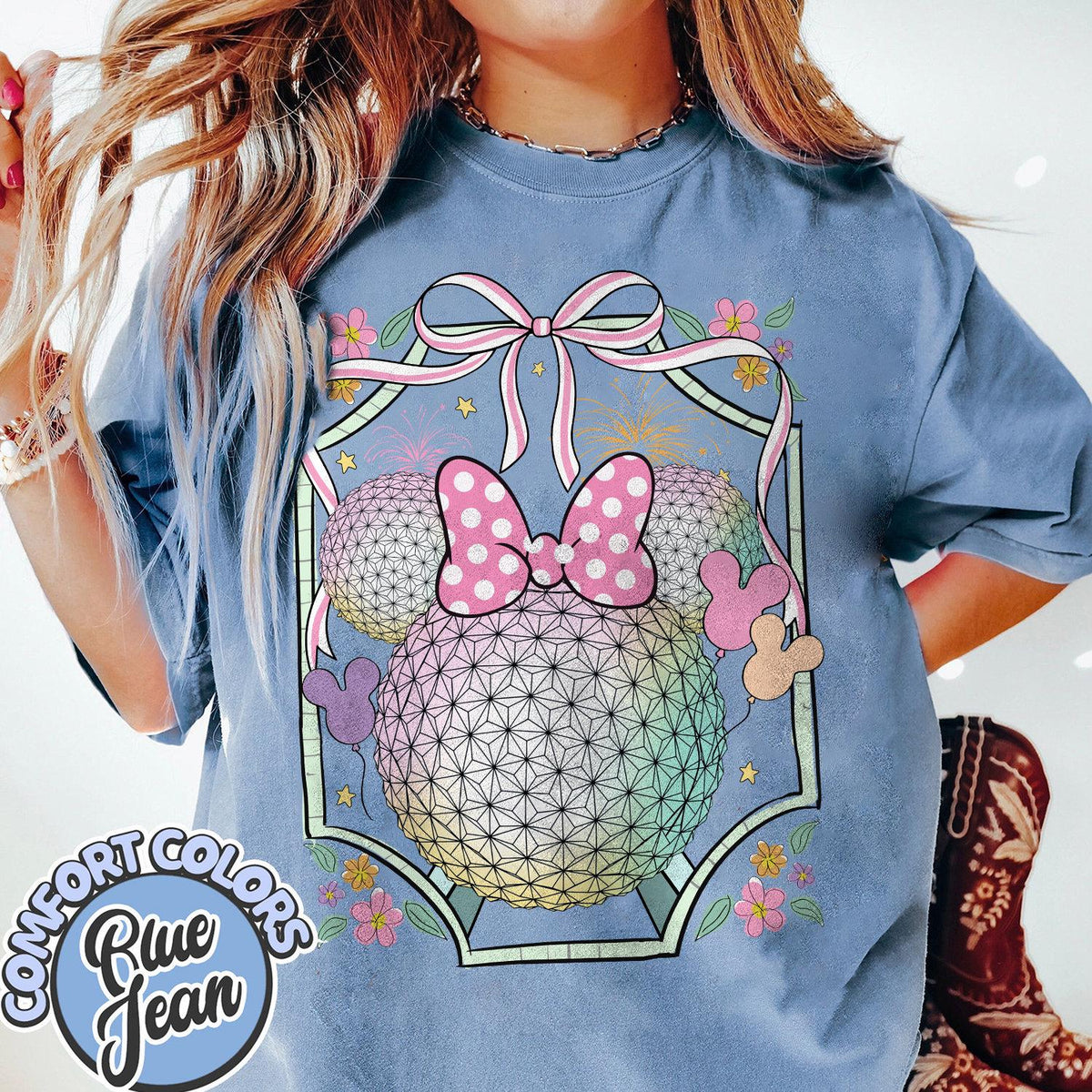 Disney Epcot Shirt – Retro Coquette Bow World Traveler Family Matching Tee