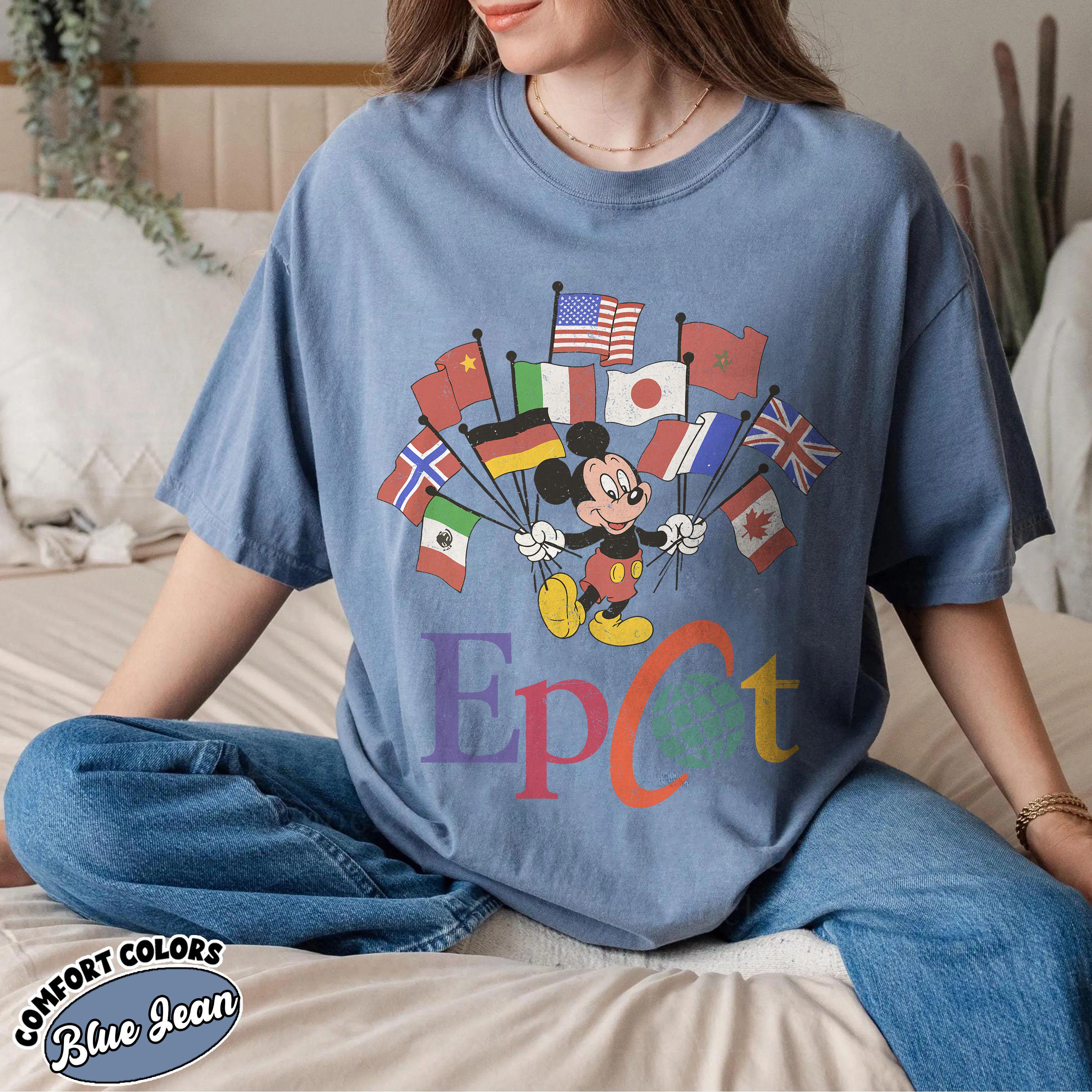 Disney Epcot World Tour T-Shirt – Flags of Nations Vintage Style Tee