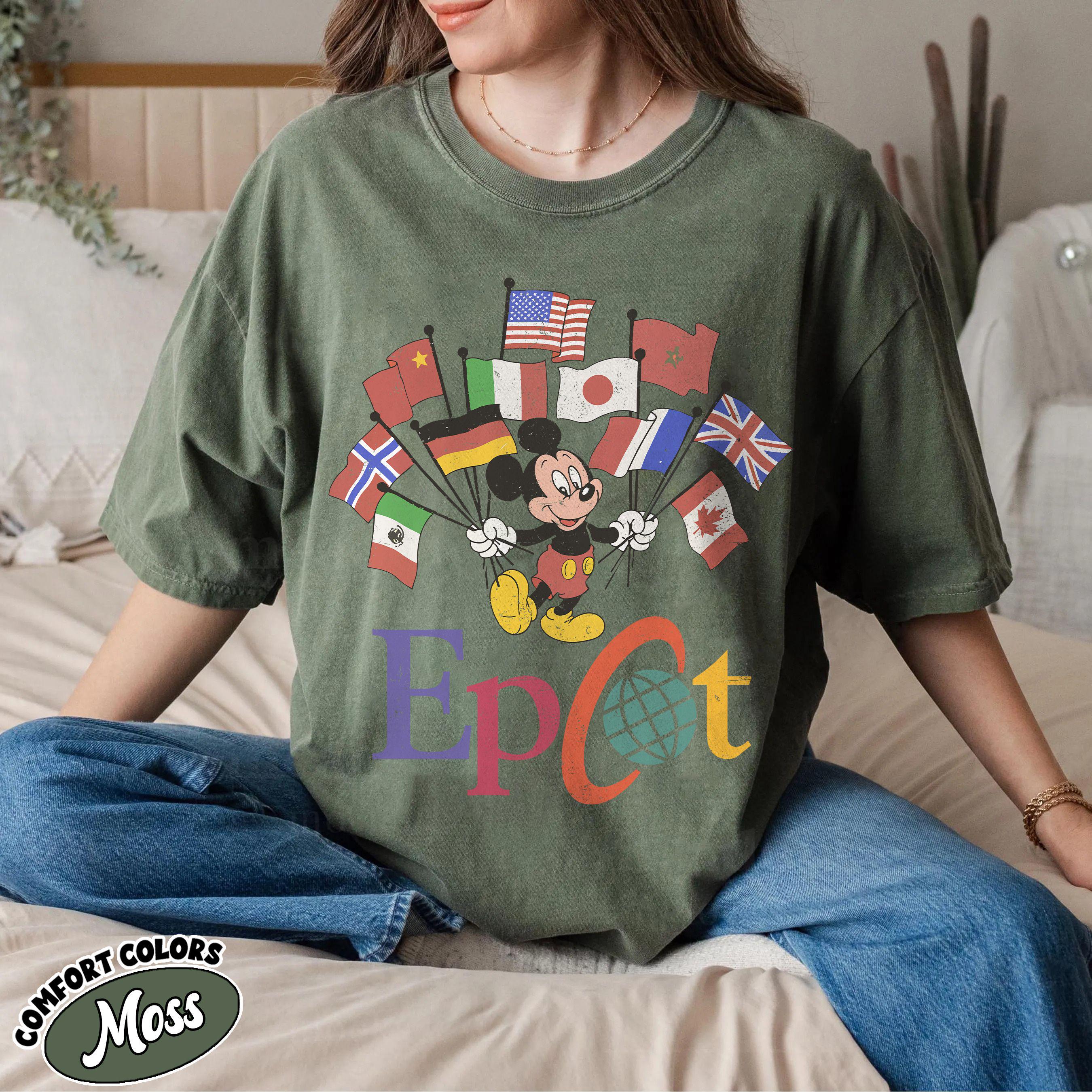 Disney Epcot World Tour T-Shirt – Flags of Nations Vintage Style Tee