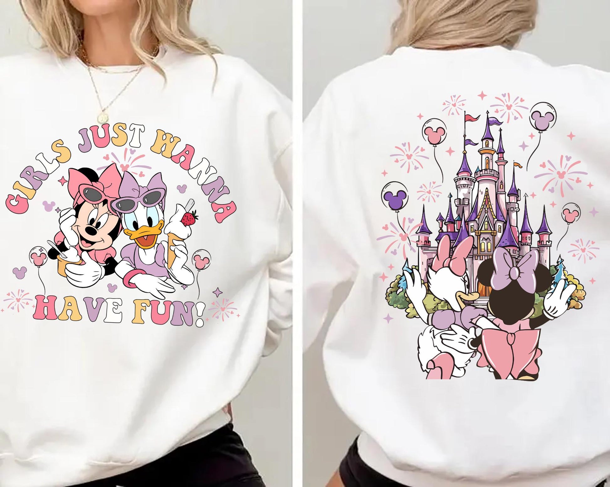 Girls Just Wanna Have Fun Graphic Shirt – Cute Besties Tee, Summer Vacation Matching T-Shirt