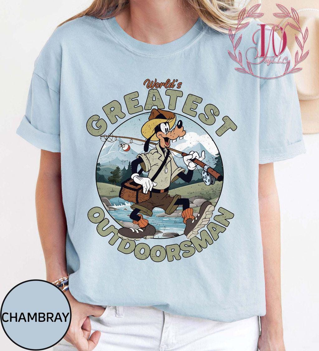 Goofy Movie Inspired Fishing Shirt – World’s Greatest Outdoorsman Tee – Father’s Day Shirt – Family Trip Top