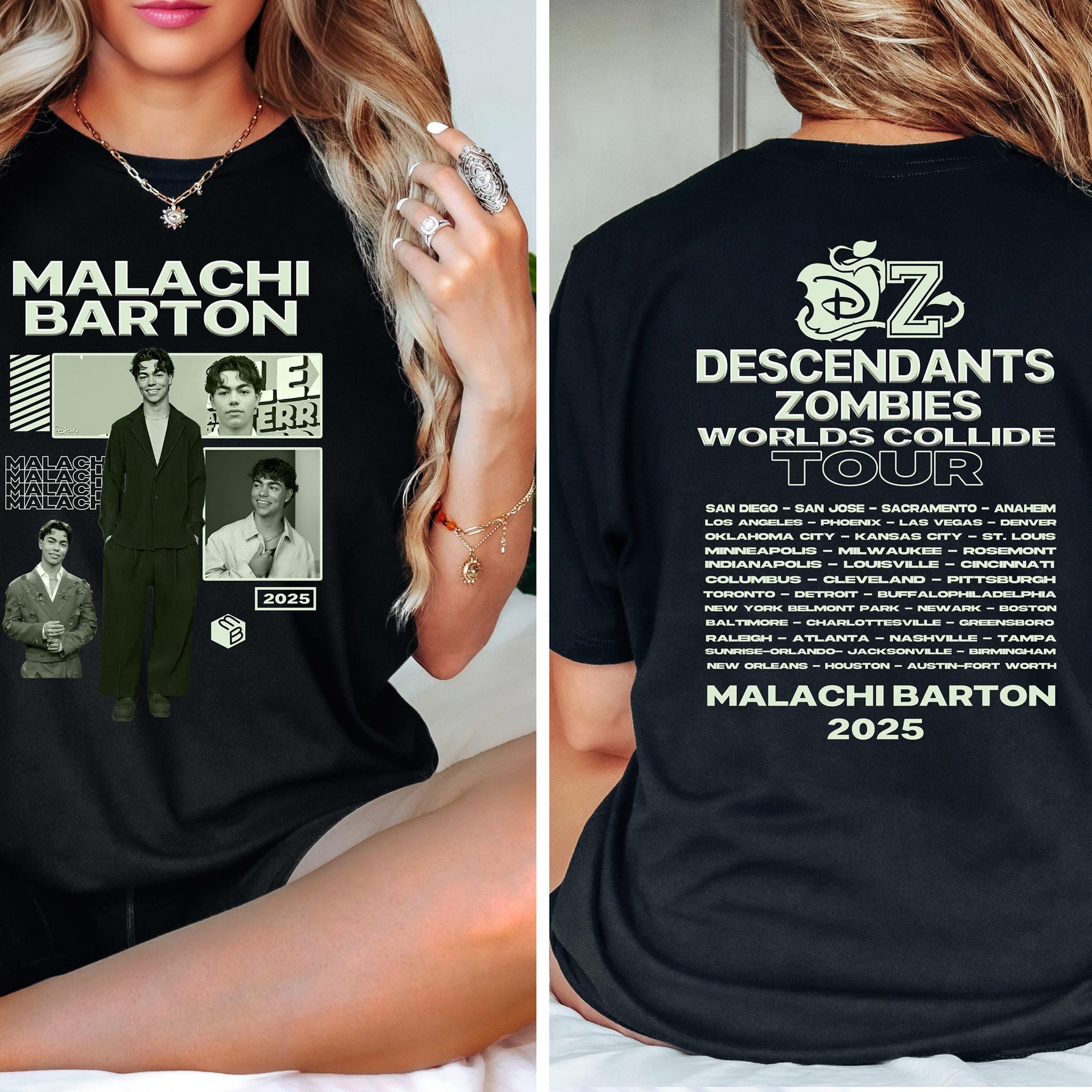 Malachi Barton Inspired T-Shirt – Descendants & Zombies Worlds Collide Tour Graphic Tee