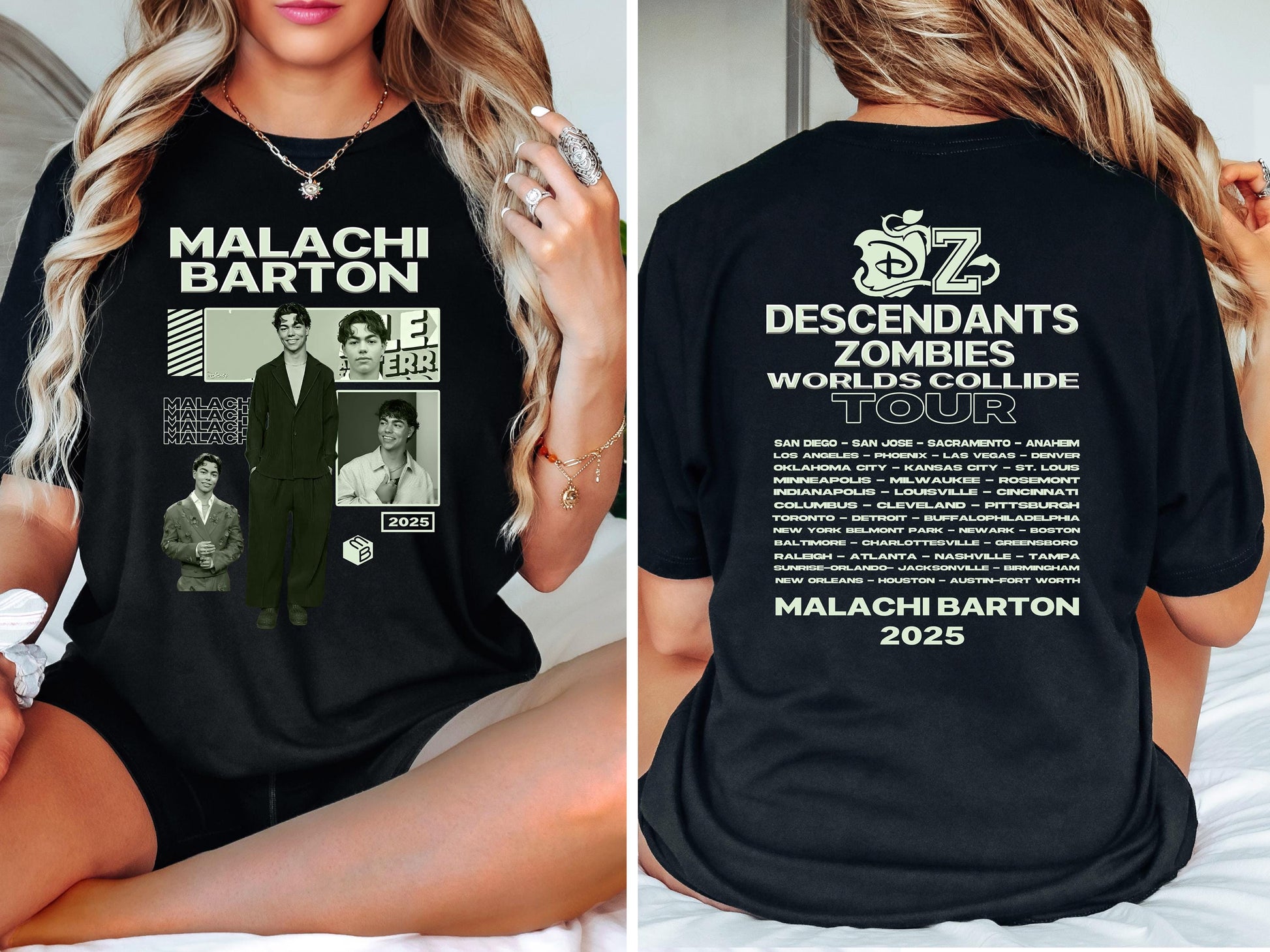 Malachi Barton Inspired T-Shirt – Descendants & Zombies Worlds Collide Tour Graphic Tee