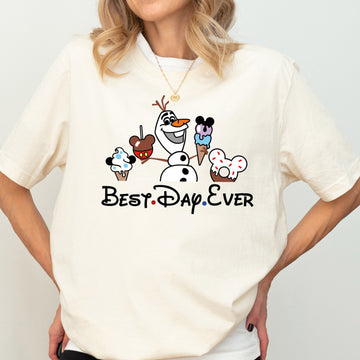 Cute Snowman Snack Tee – Theme Park Family Matching Shirt