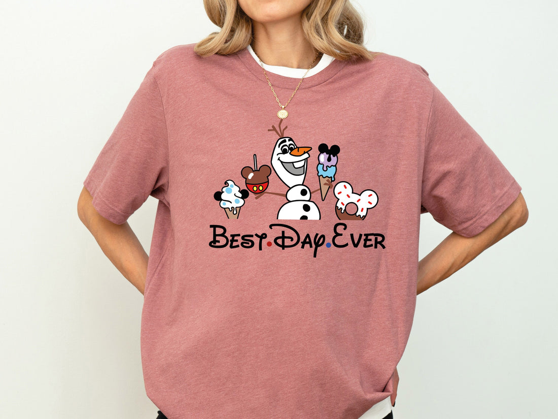 Cute Snowman Snack Tee – Theme Park Family Matching Shirt