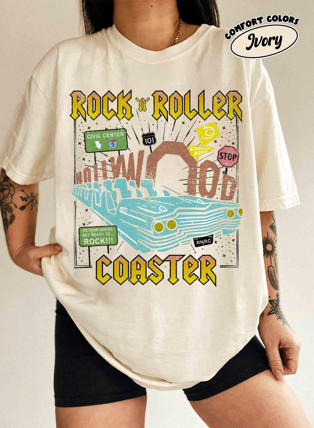 Disney Rock ‘n’ Roller Coaster Shirt – Hollywood Studios Vintage Ride Tee