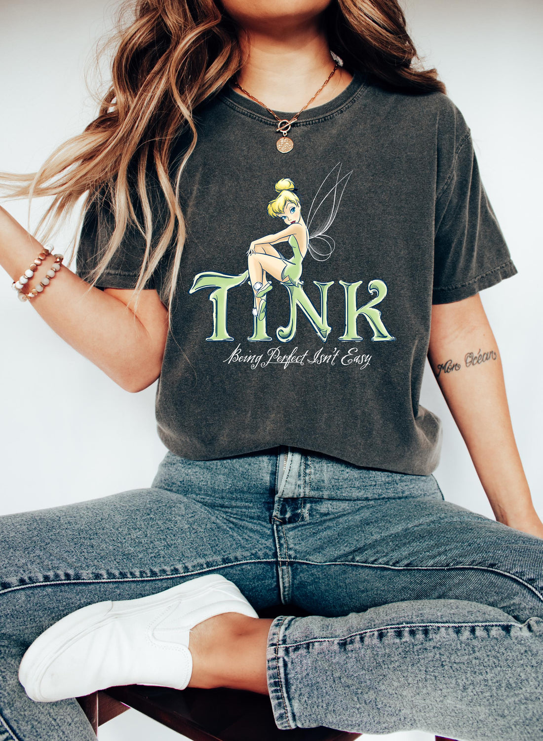 Tinkerbell Inspired Baby Tee – Fairy Magical Shirt – Vintage Neverland Style Tee – Fairycore Aesthetic Top