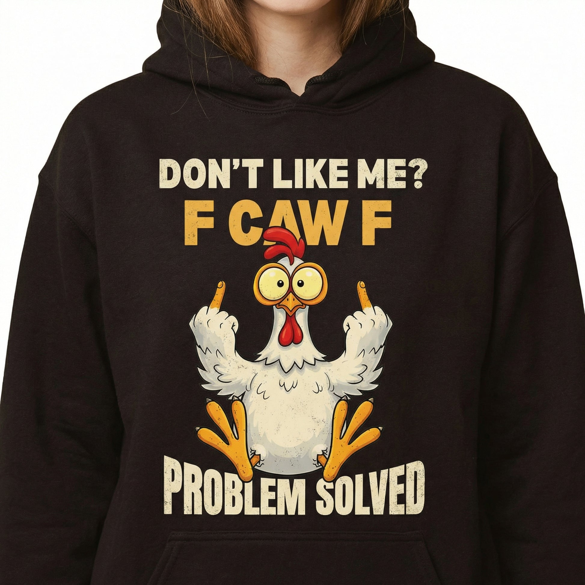 Don’t Like Me F Caw F Problem Solved T-Shirt - Funny Parrot Attitude Quote Graphic Tee