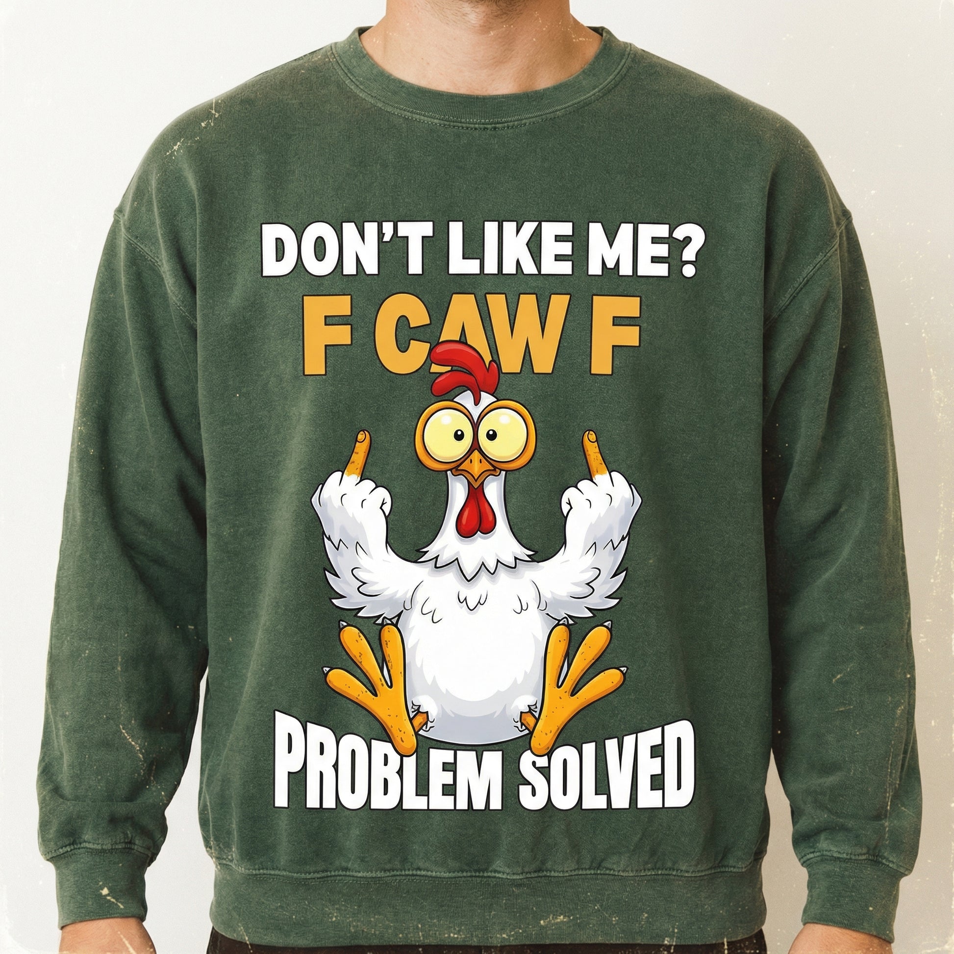 Don’t Like Me F Caw F Problem Solved T-Shirt - Funny Parrot Attitude Quote Graphic Tee