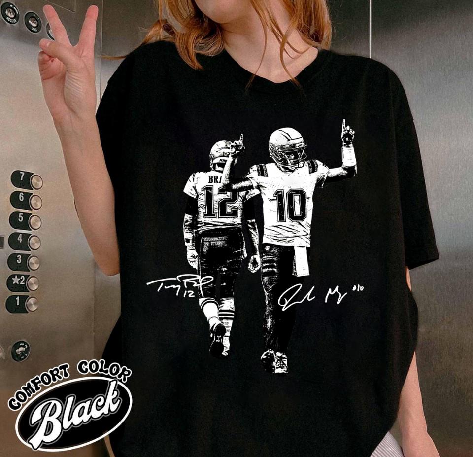 Drake Maye & Tom Vintage Football Game Day Shirt – Y2K Rap Style Graphic Tee for Fans