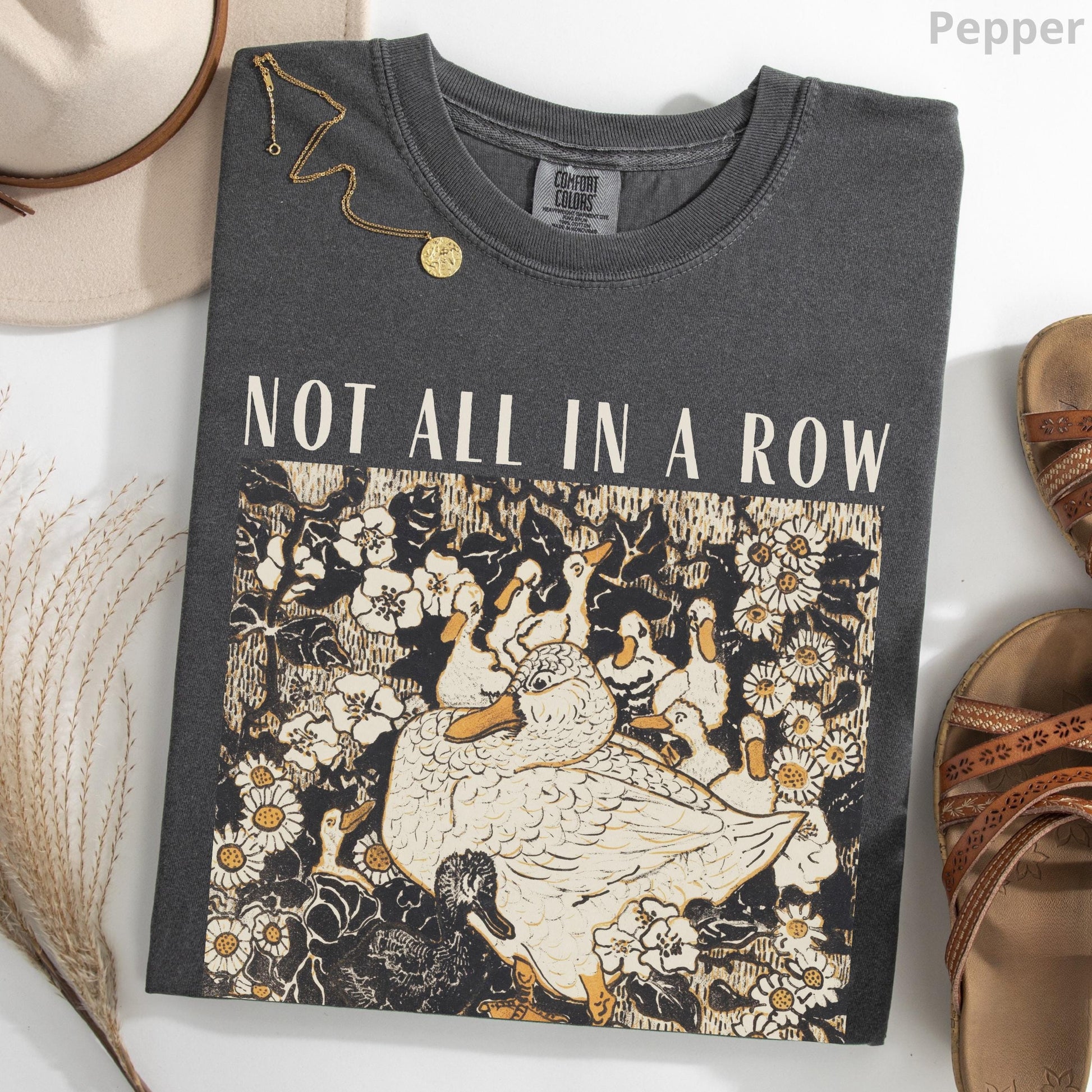 Ducks Not in a Row Shirt – Funny Vintage Retro Duck Graphic Tee