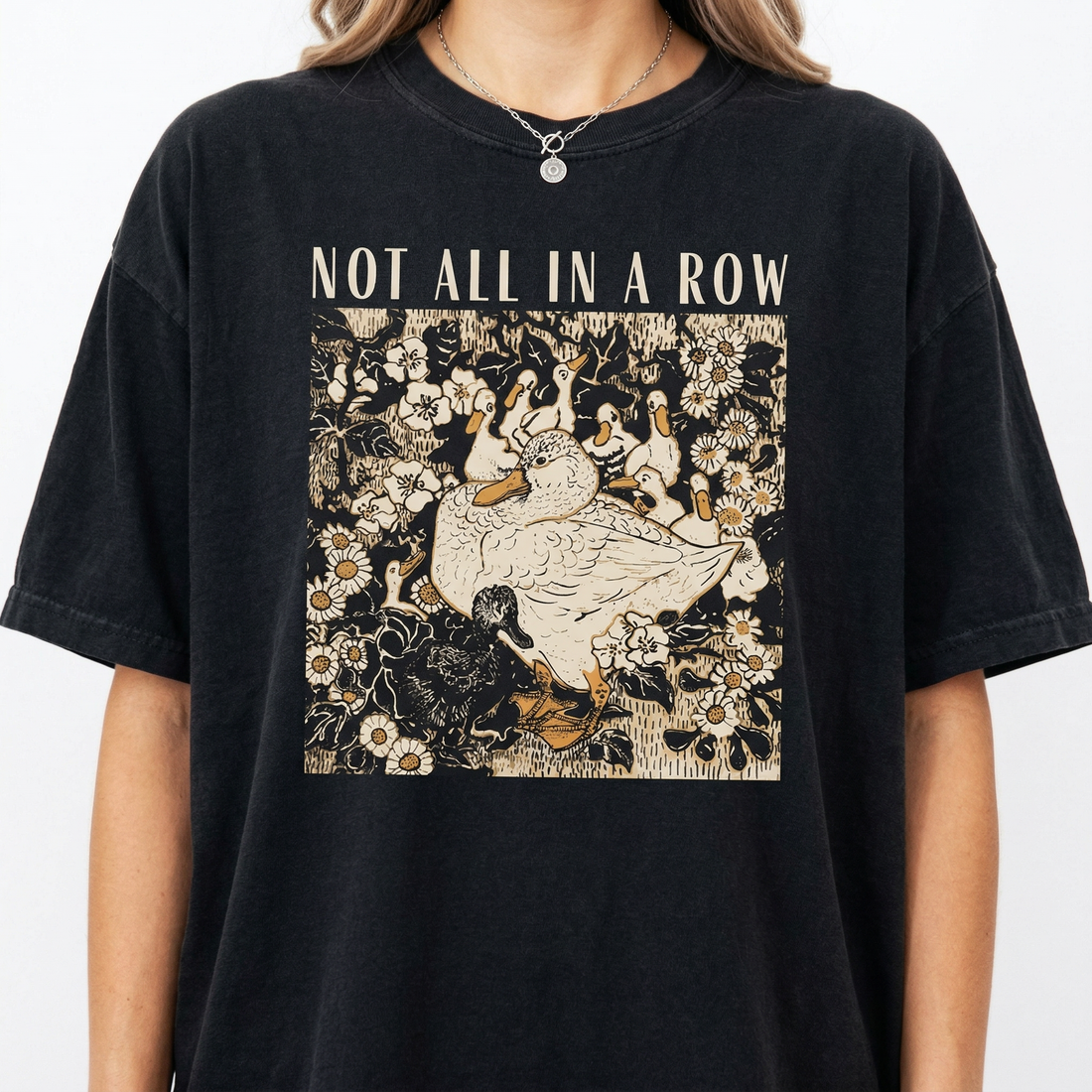 Ducks Not in a Row Shirt – Funny Vintage Retro Duck Graphic Tee