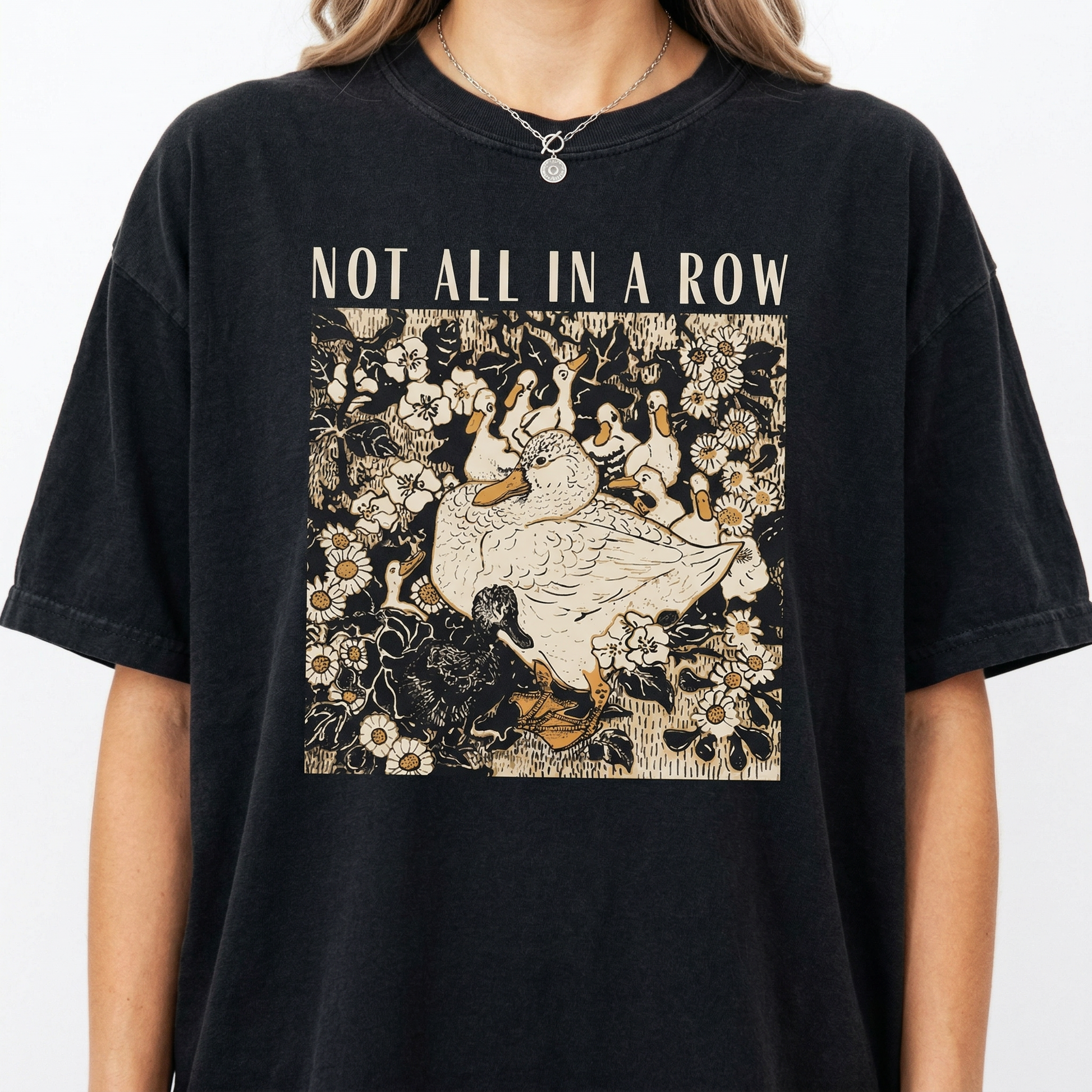 Ducks Not in a Row Shirt – Funny Vintage Retro Duck Graphic Tee