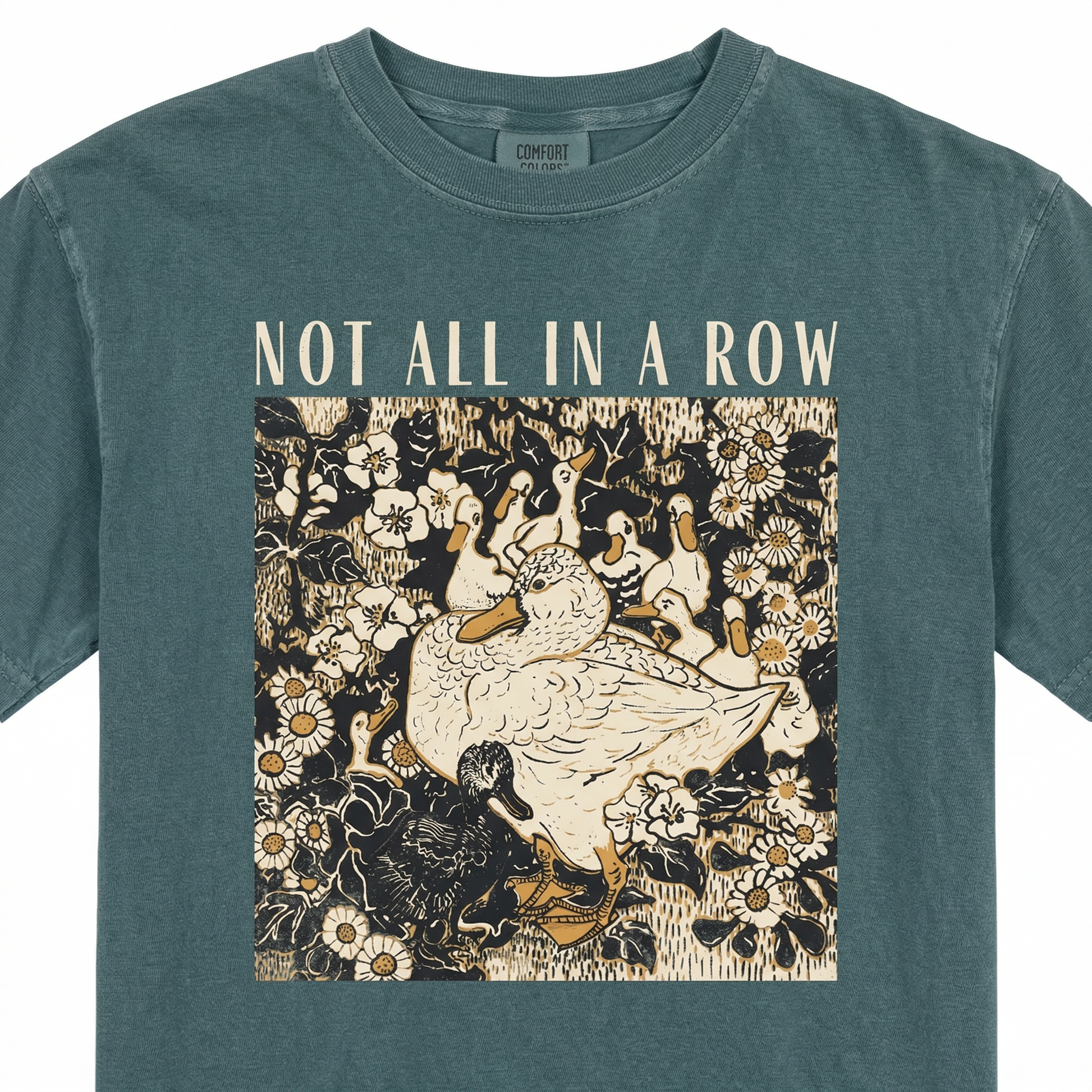Ducks Not in a Row Shirt – Funny Vintage Retro Duck Graphic Tee