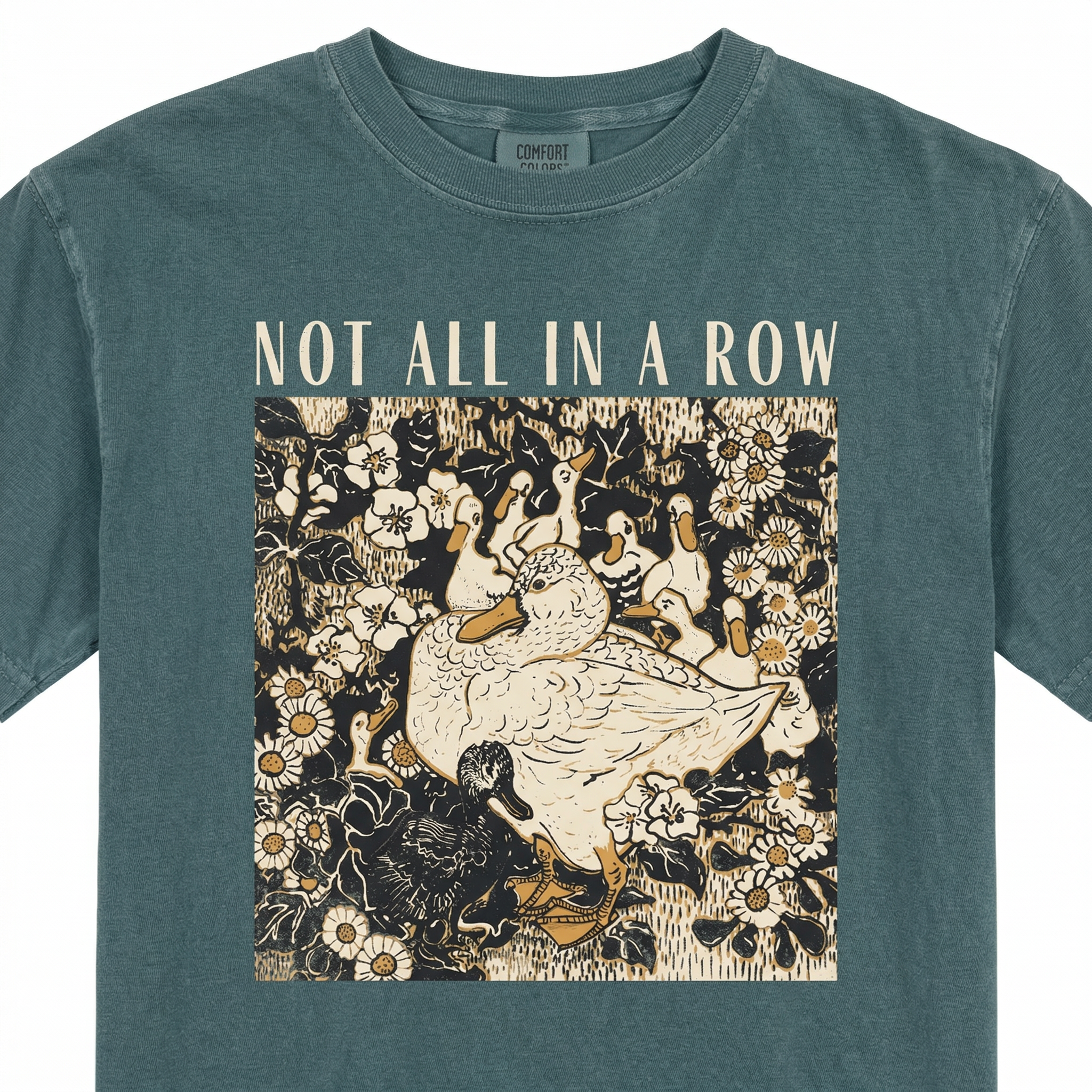 Ducks Not in a Row Shirt – Funny Vintage Retro Duck Graphic Tee