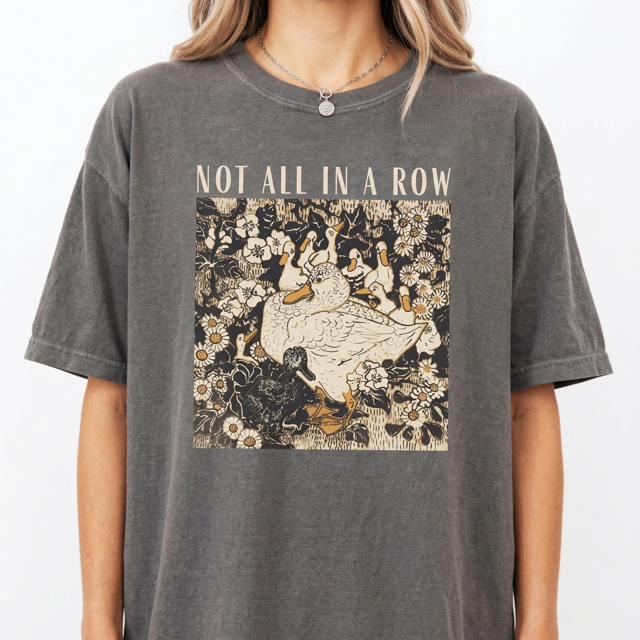 Ducks Not in a Row Shirt – Funny Vintage Retro Duck Graphic Tee
