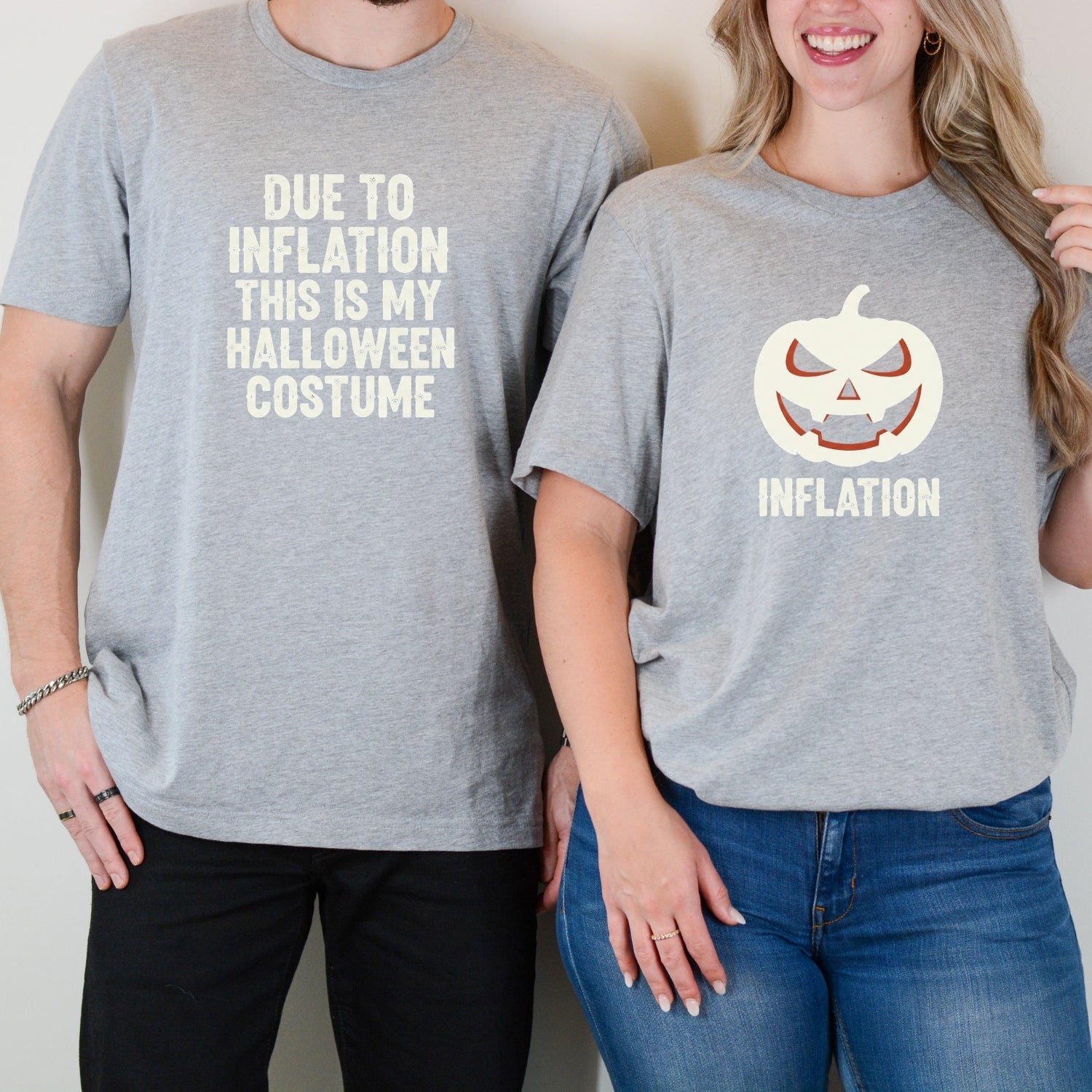 Due to Inflation This is My Halloween Costume Matching T-Shirts For Couples