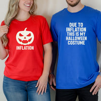 Due to Inflation This is My Halloween Costume Matching T-Shirts For Couples