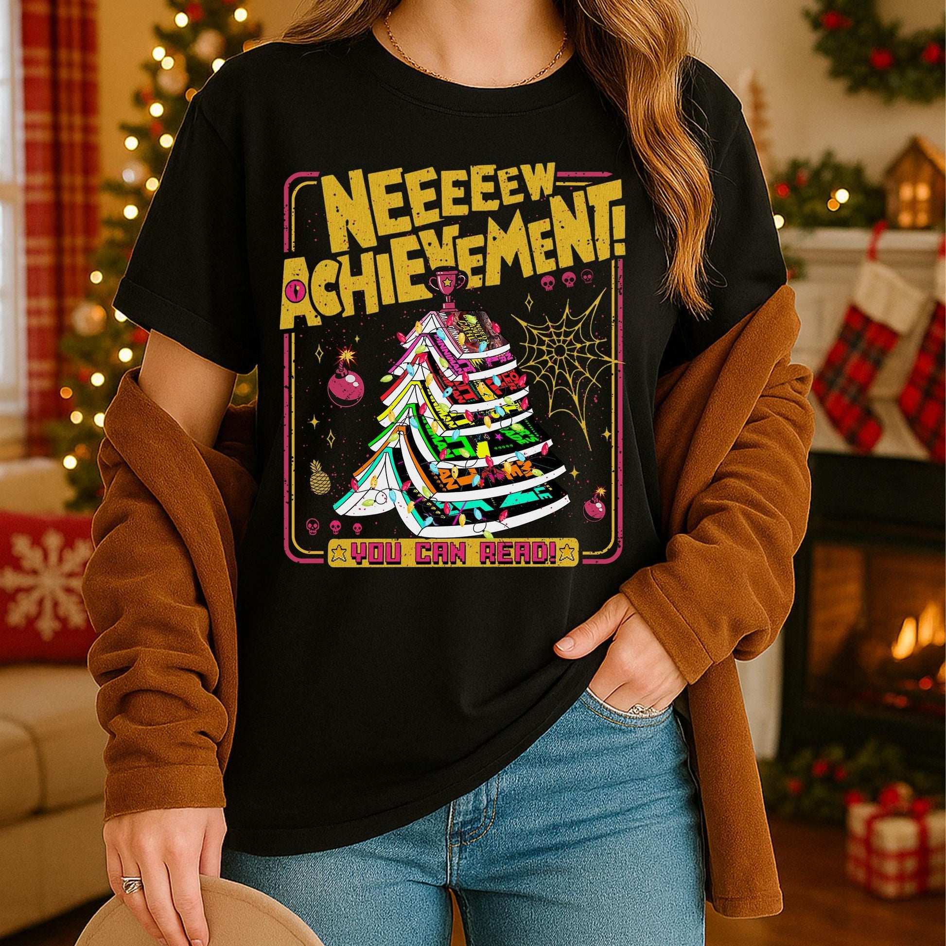 Dungeon Crawler Carl Holiday Shirt – Christmas Tree Gamer Graphic Tee