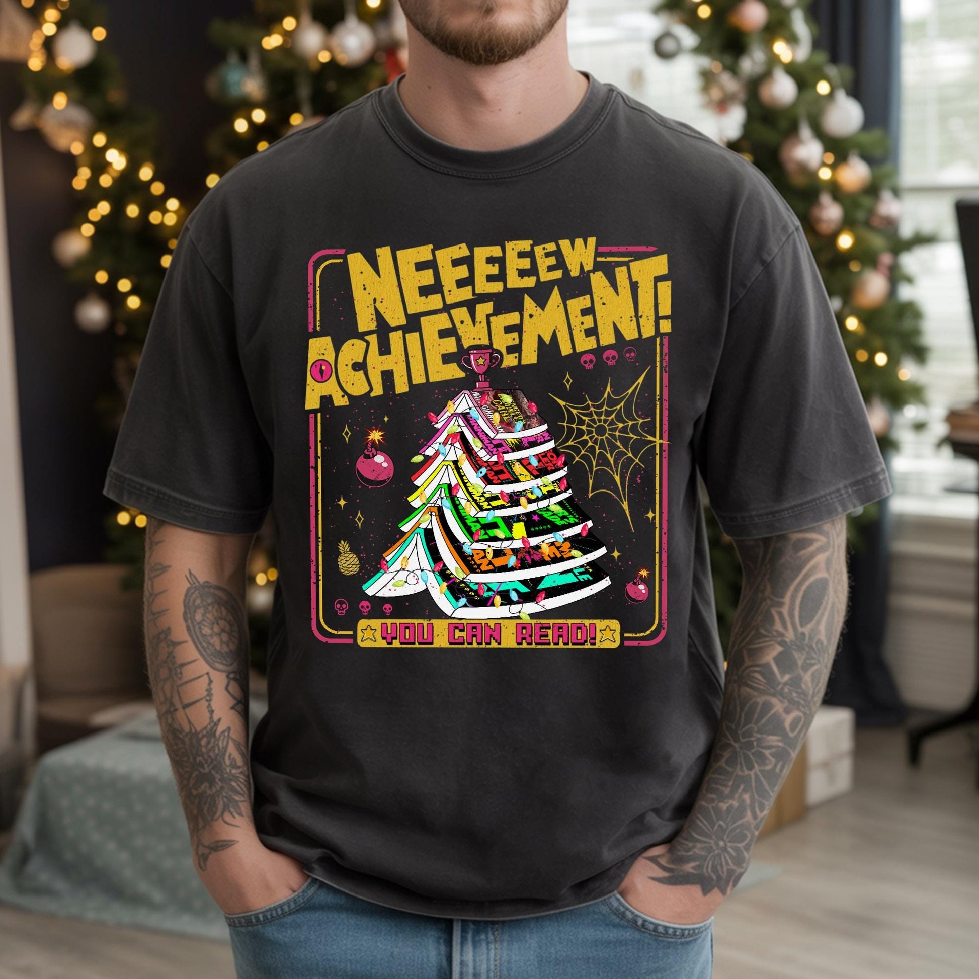 Dungeon Crawler Carl Holiday Shirt – Christmas Tree Gamer Graphic Tee