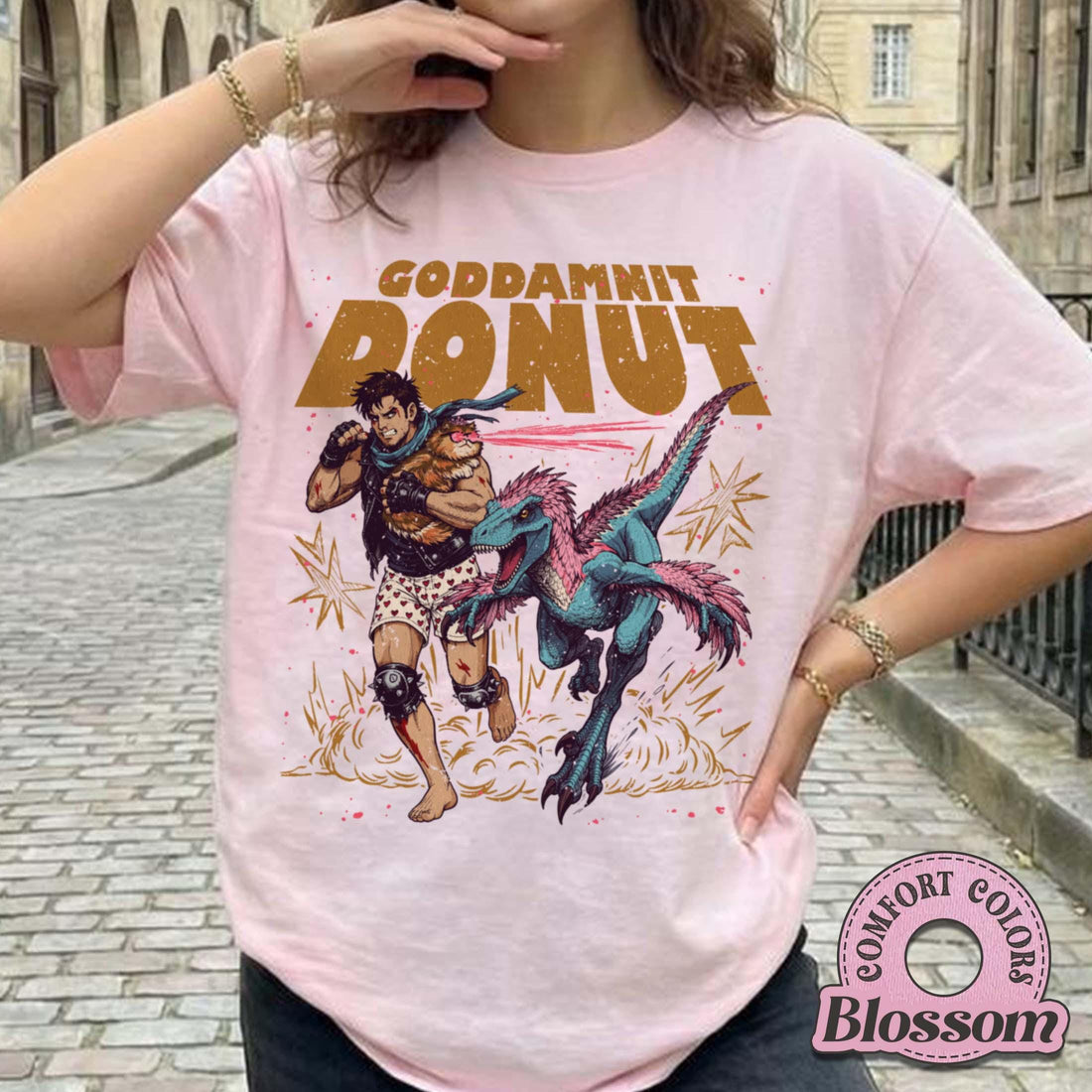 Dungeon Crawler Carl Donut & Mongo T-Shirt – Funny Sci-Fi Gamer Graphic Tee