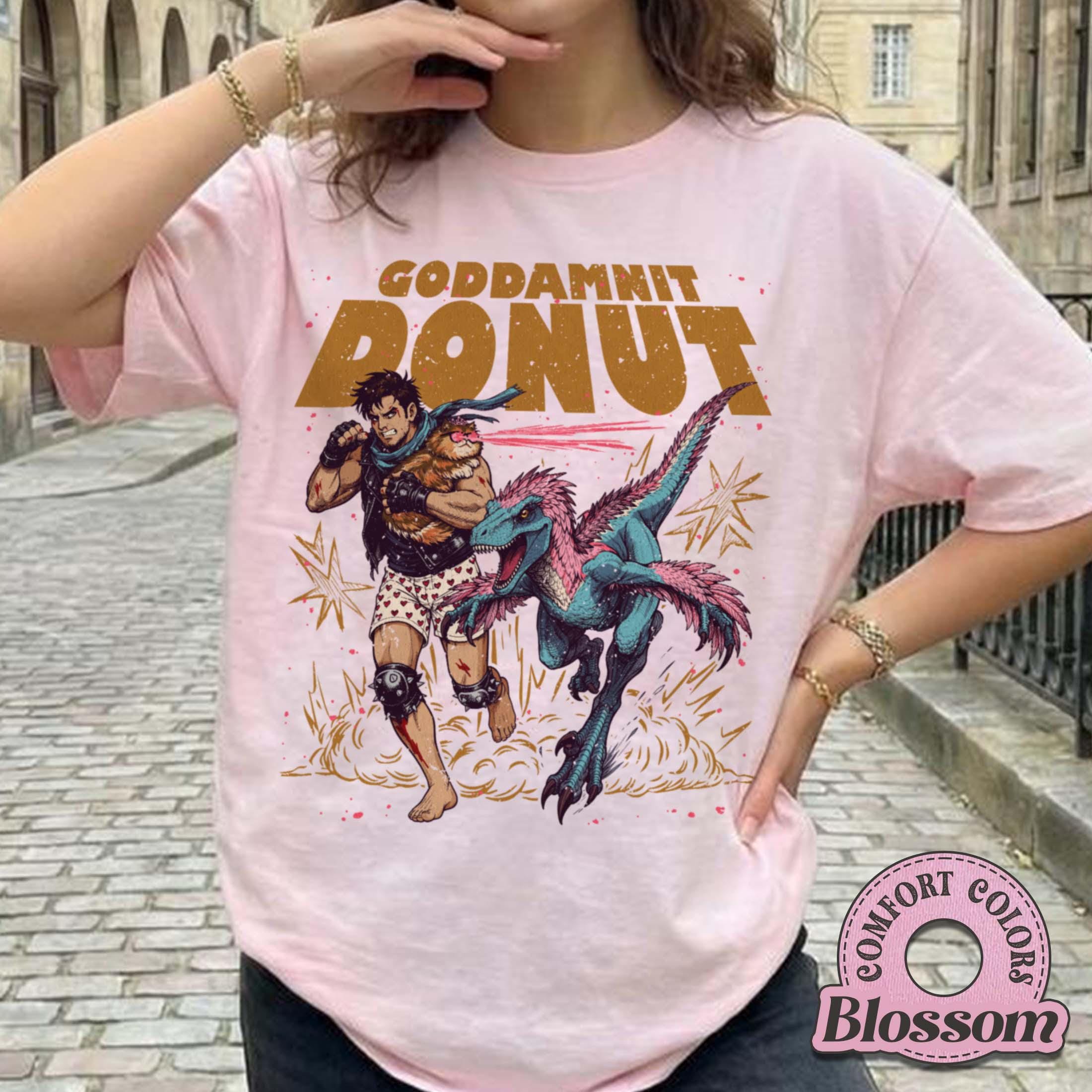 Dungeon Crawler Carl Donut & Mongo T-Shirt – Funny Sci-Fi Gamer Graphic Tee