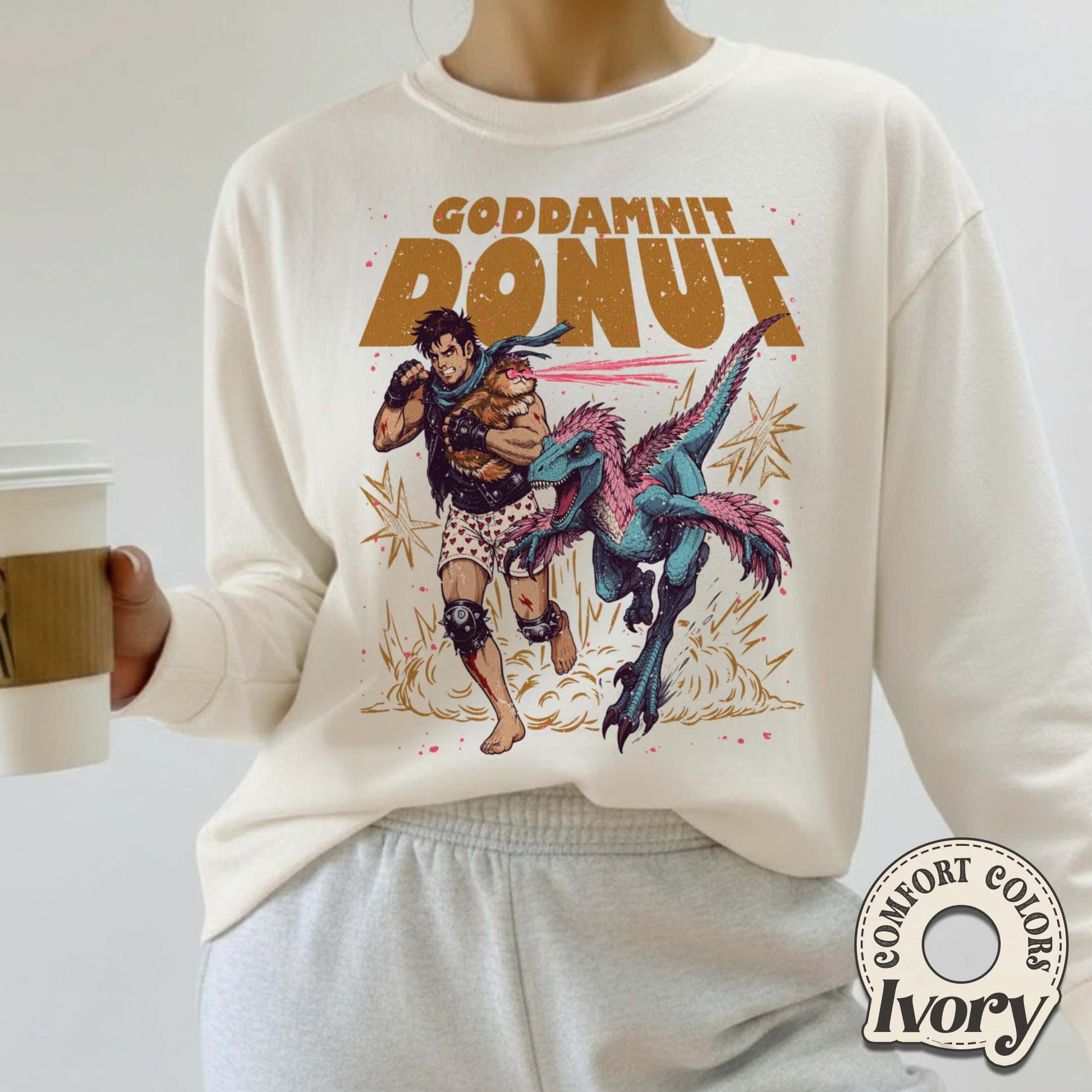 Dungeon Crawler Carl Donut & Mongo T-Shirt – Funny Sci-Fi Gamer Graphic Tee