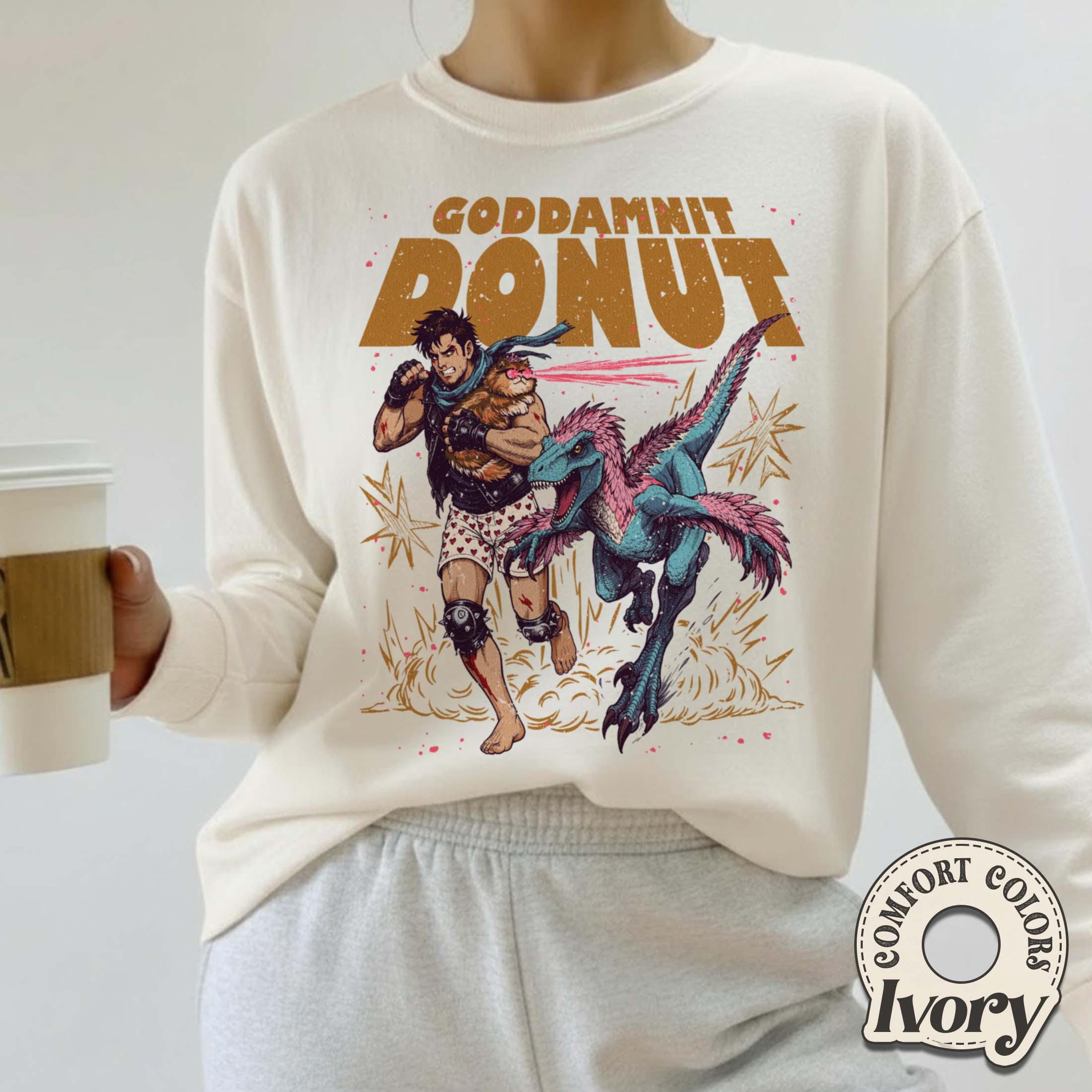 Dungeon Crawler Carl Donut & Mongo T-Shirt – Funny Sci-Fi Gamer Graphic Tee