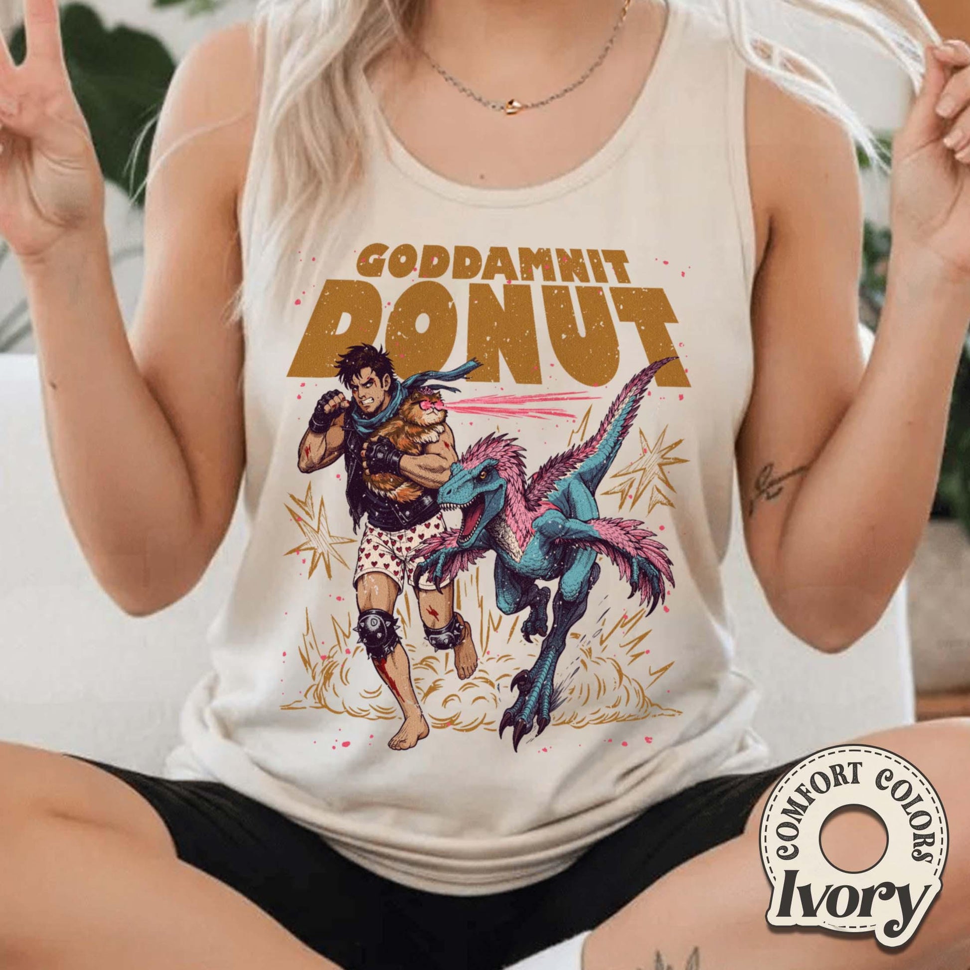 Dungeon Crawler Carl Donut & Mongo T-Shirt – Funny Sci-Fi Gamer Graphic Tee