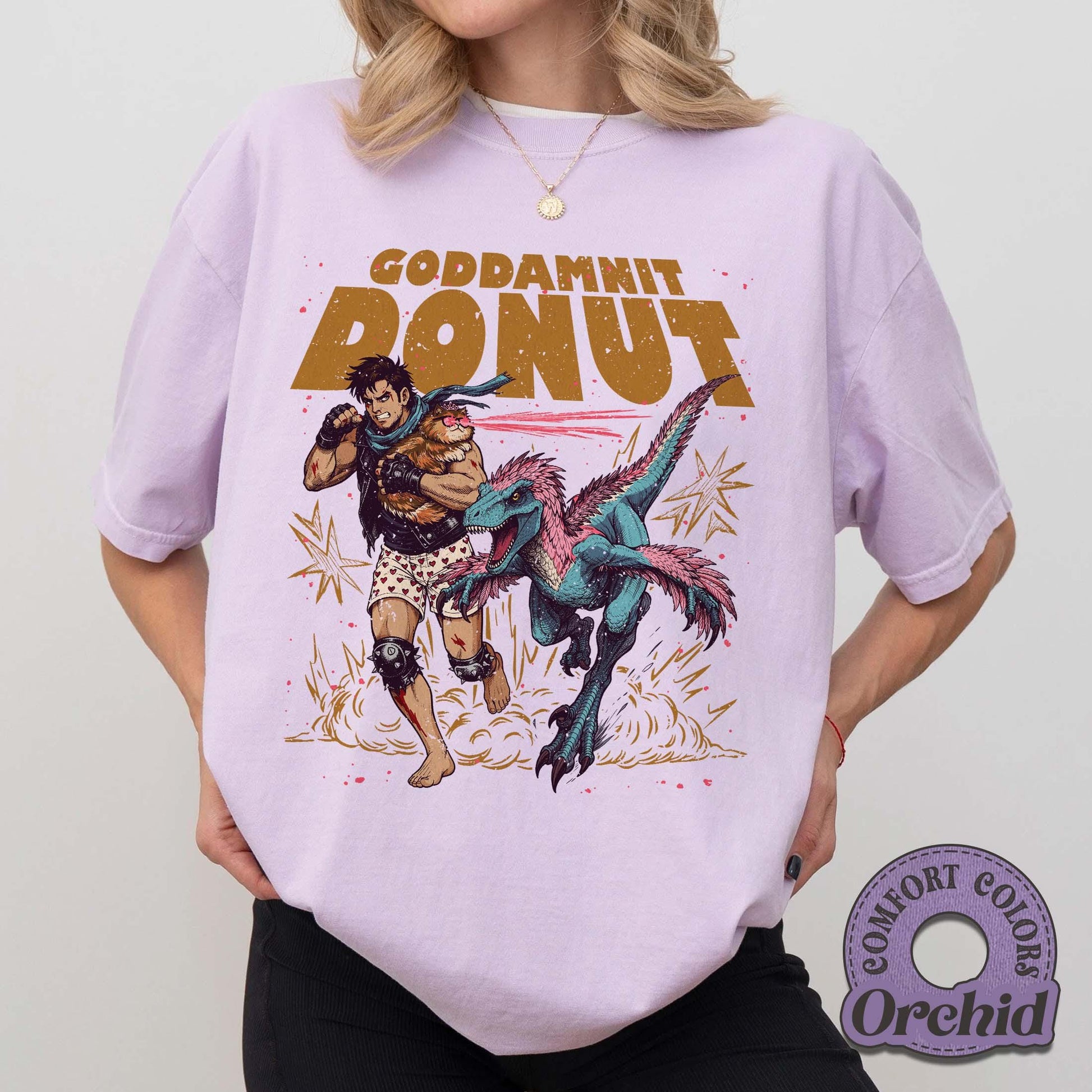 Dungeon Crawler Carl Donut & Mongo T-Shirt – Funny Sci-Fi Gamer Graphic Tee