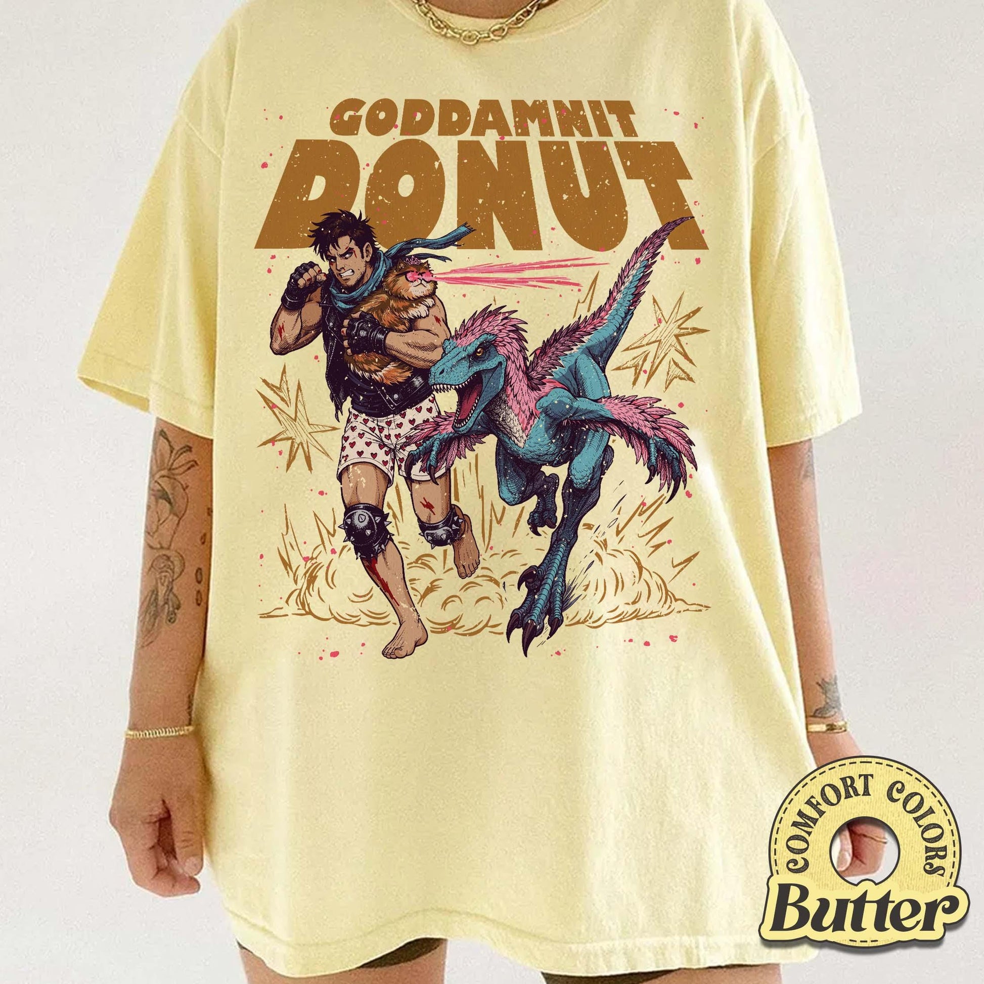 Dungeon Crawler Carl Donut & Mongo T-Shirt – Funny Sci-Fi Gamer Graphic Tee