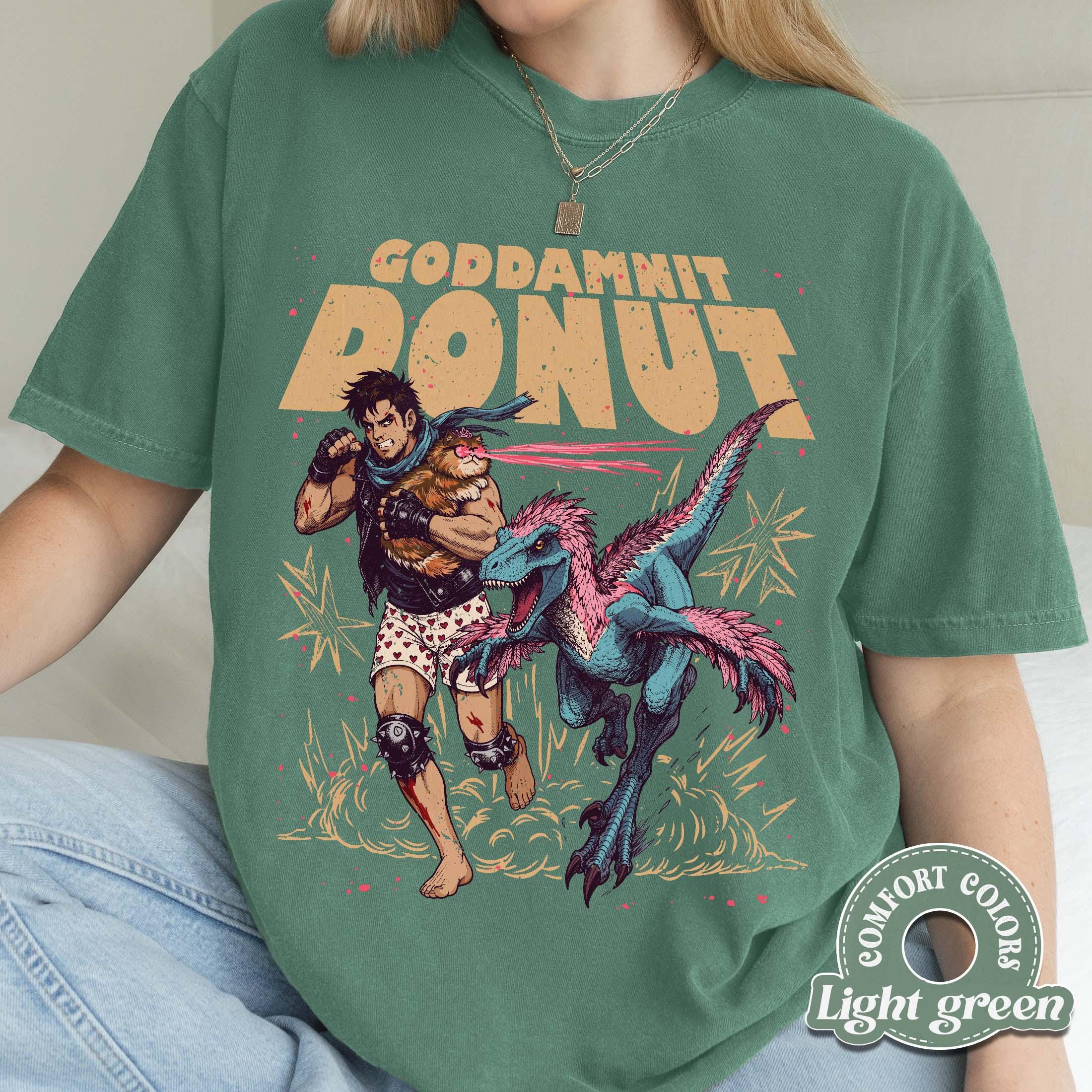 Dungeon Crawler Carl Donut & Mongo T-Shirt – Funny Sci-Fi Gamer Graphic Tee